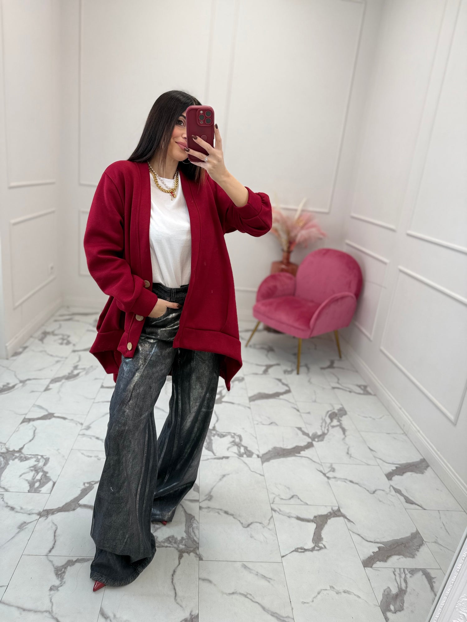 Cardigan in felpa “over” LIP