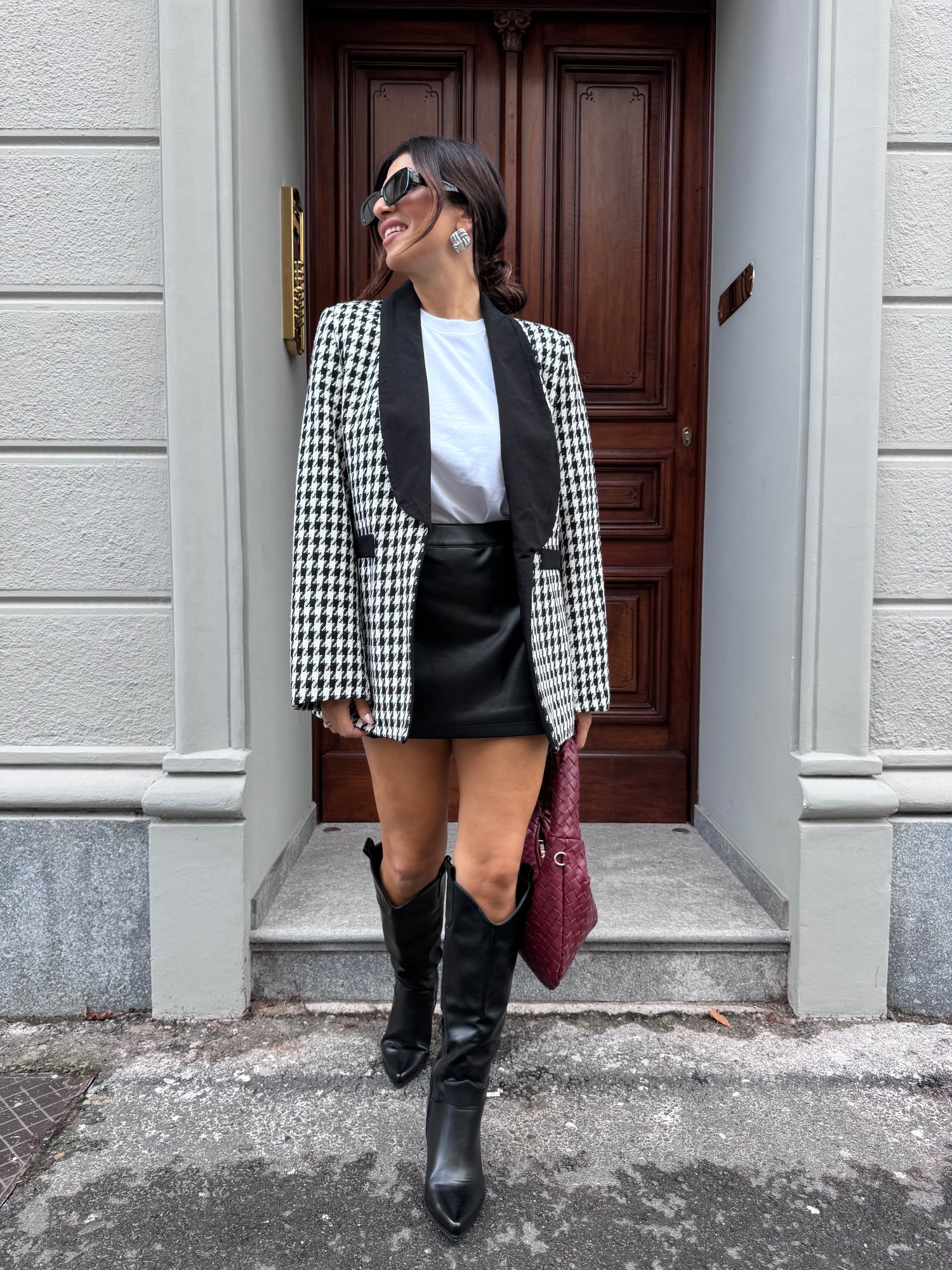 Gonna mini ecopelle “Sofia” JJXX