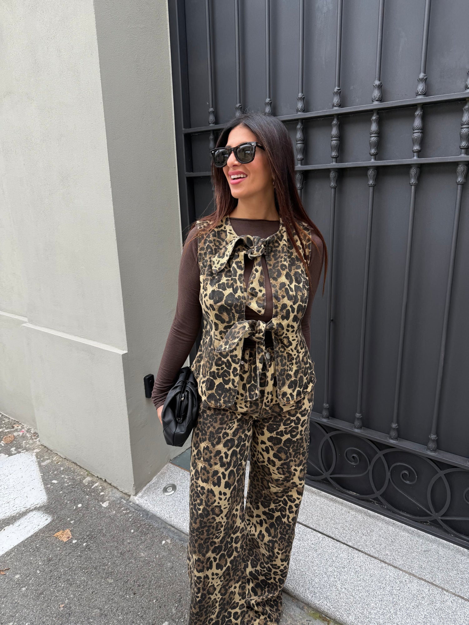 Gilet leopardato “Grr” GLAMOROUS