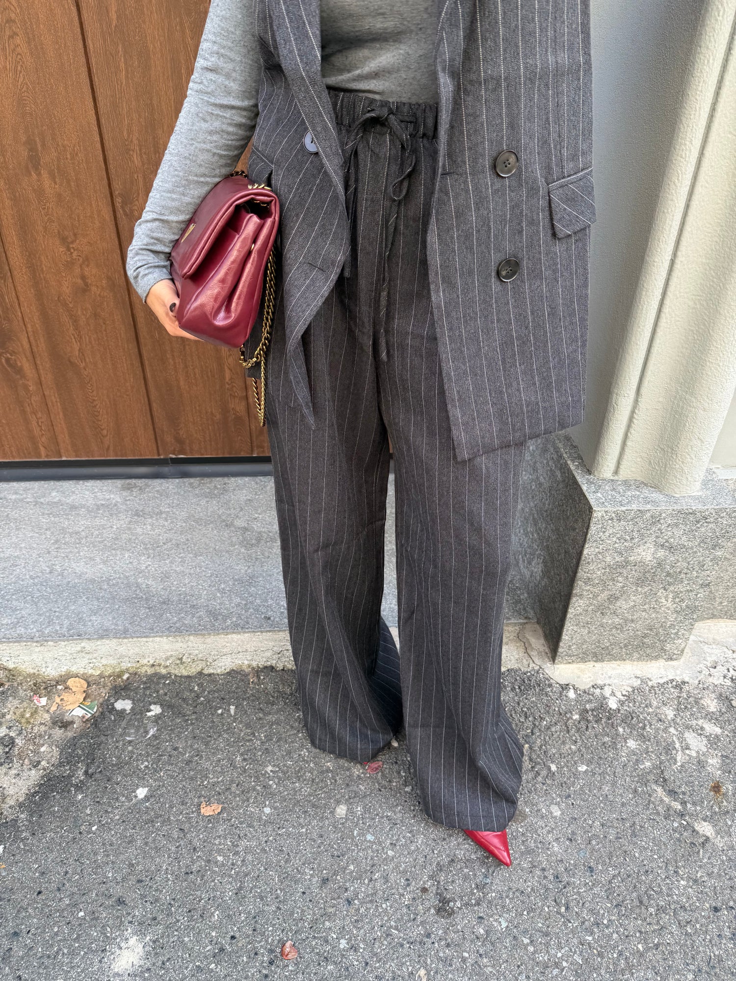 Pantalone gessato “Helena” GLAMOROUS