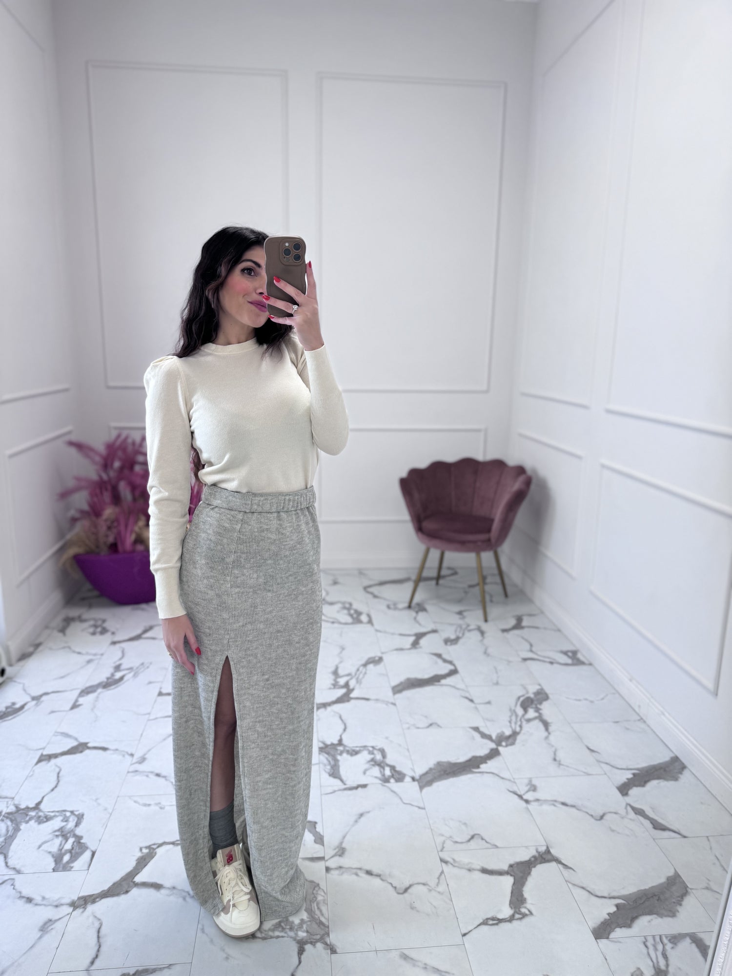 Gonna in maglia spacco HAVE ONE