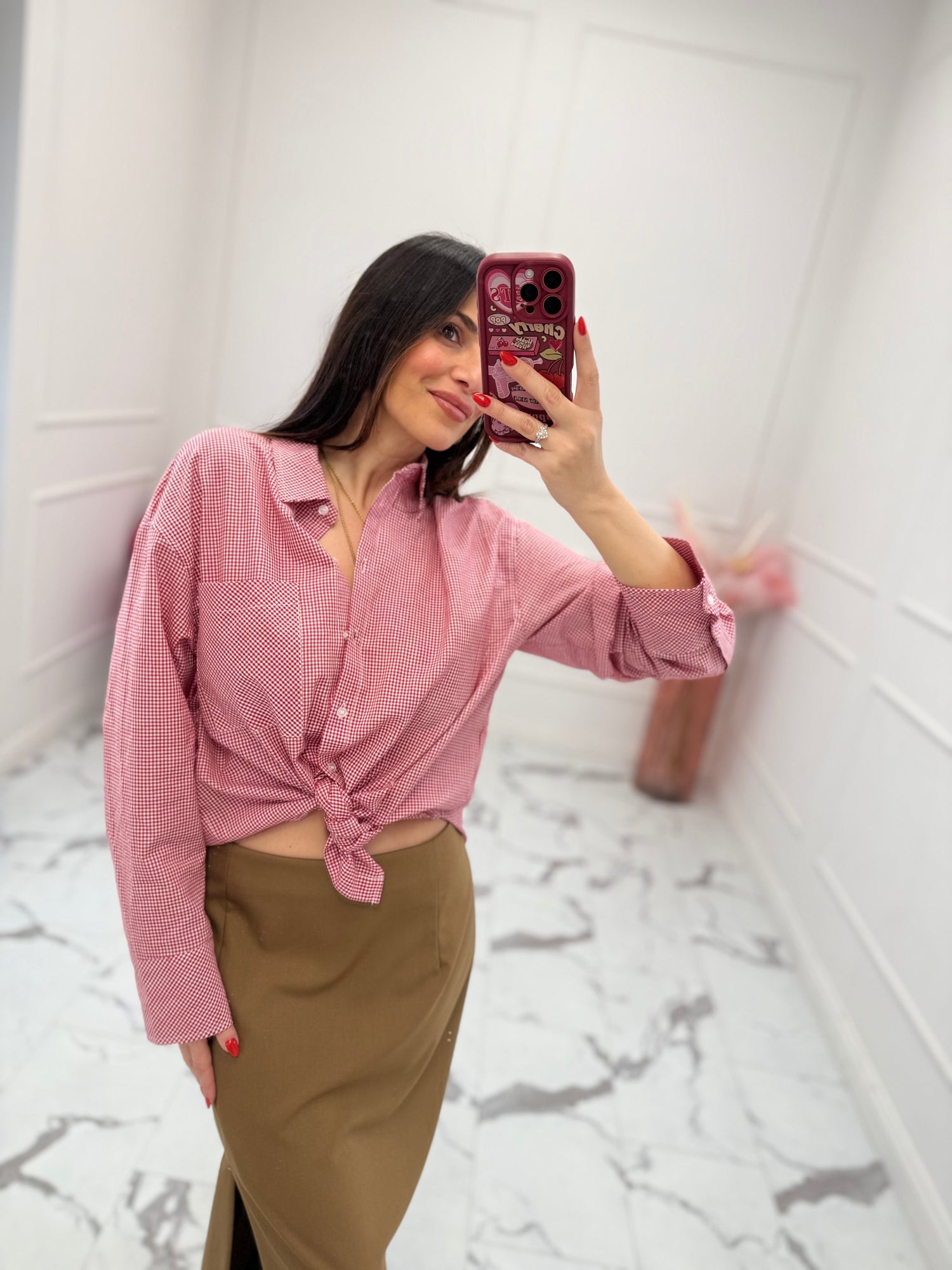 Camicia vichy “Yvette” ONLY