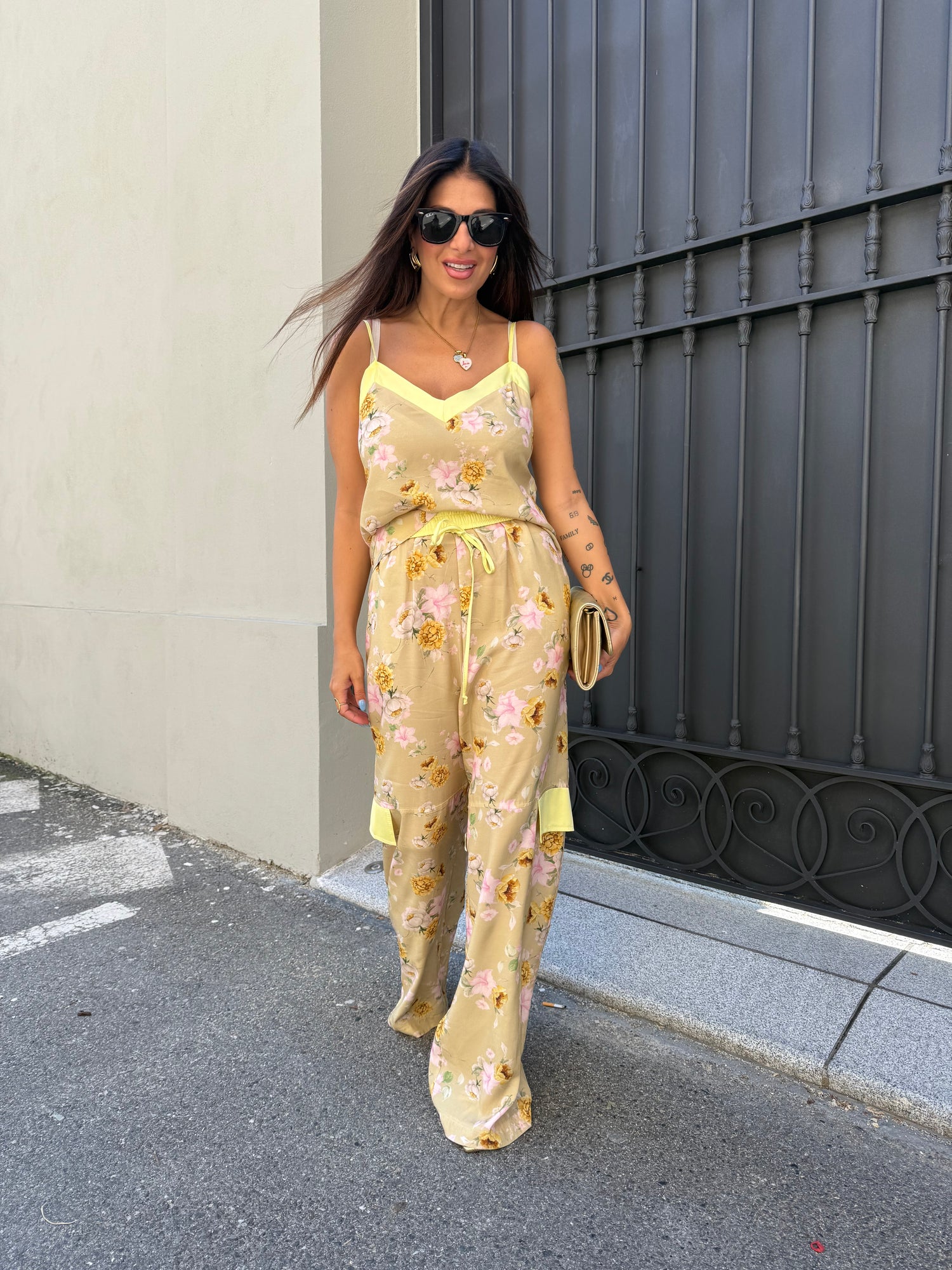 Pantalone cargo “Flowers” IMPERIAL