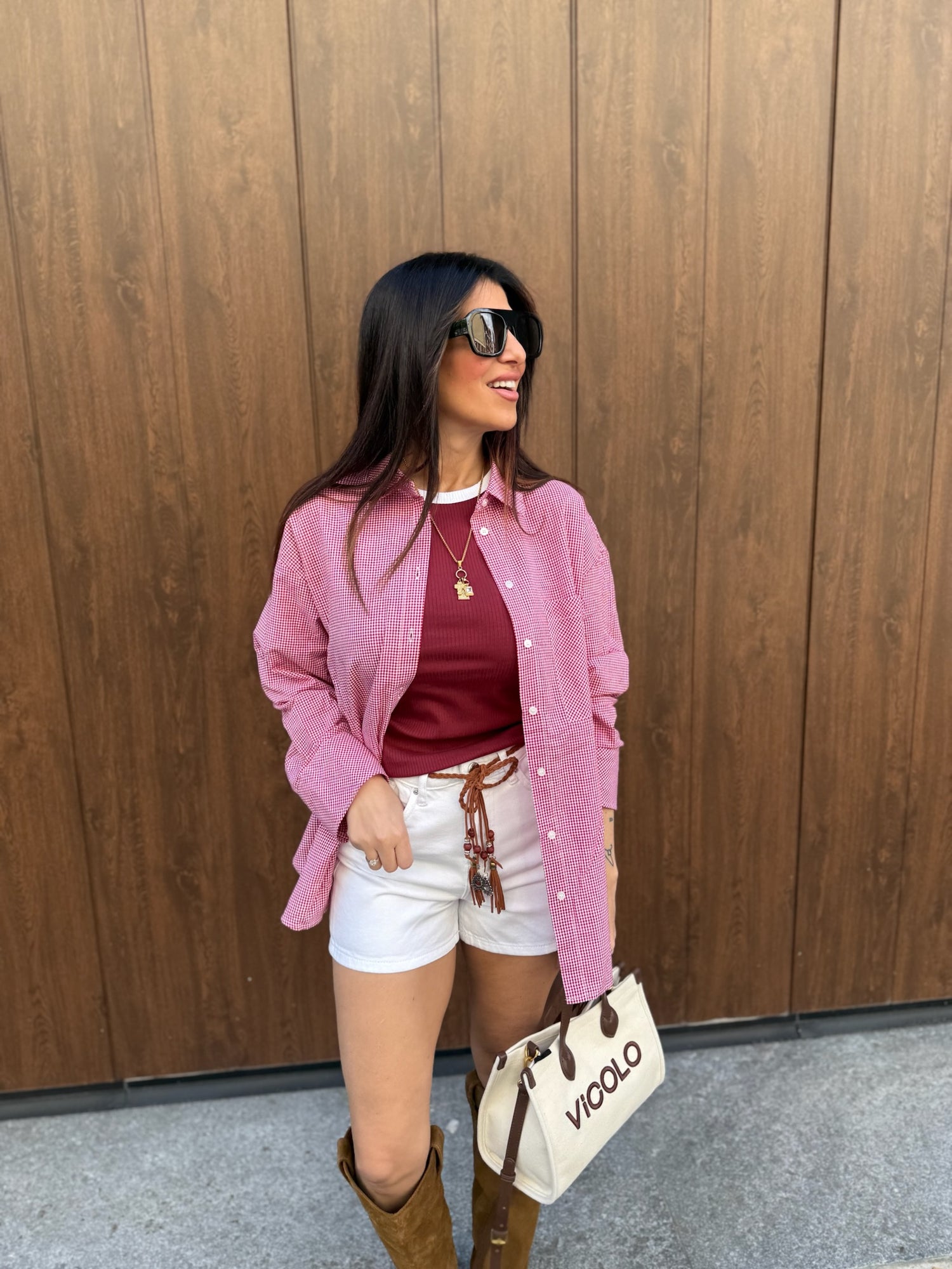 Camicia vichy “Yvette” ONLY