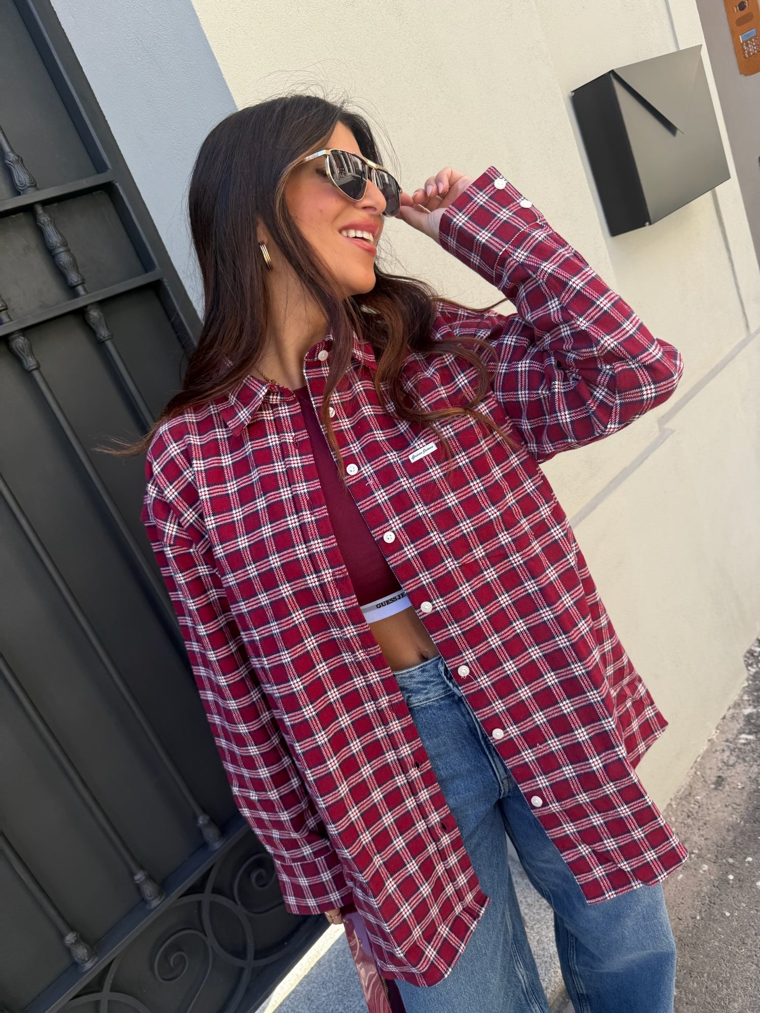 Camicia a quadri GUESS JEANS