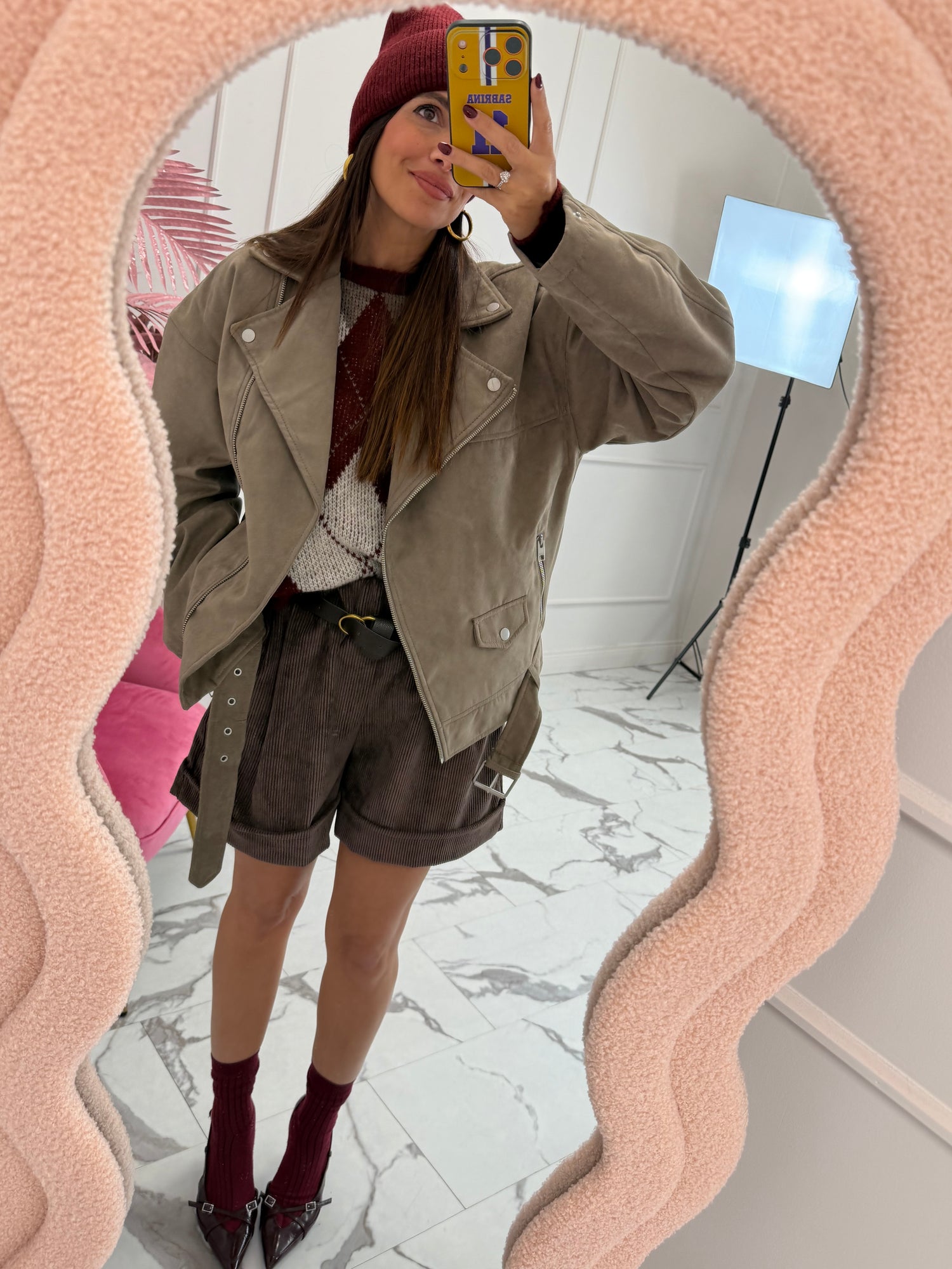 Chiodo over suede “Frida” JJXX