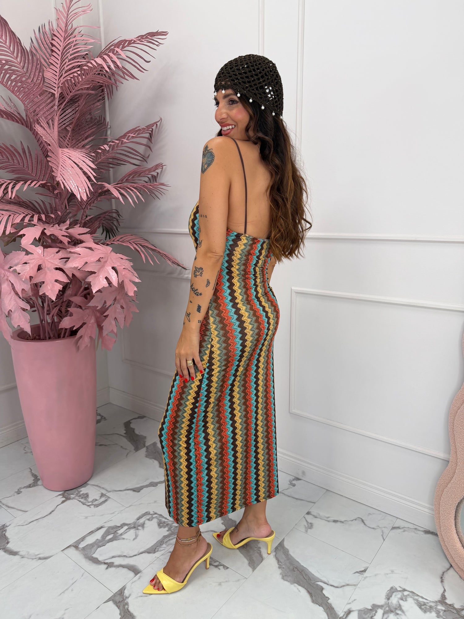 Abito stretch “Chevron print” LIP