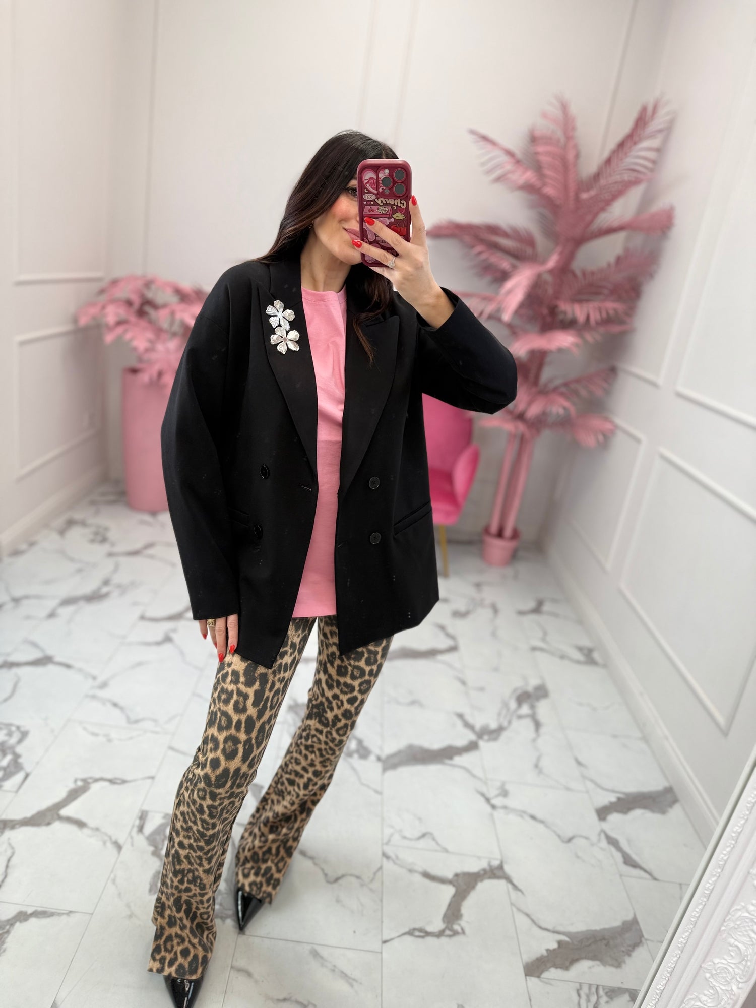 Blazer tailleur doppiopetto “Silver Flower” VICOLO