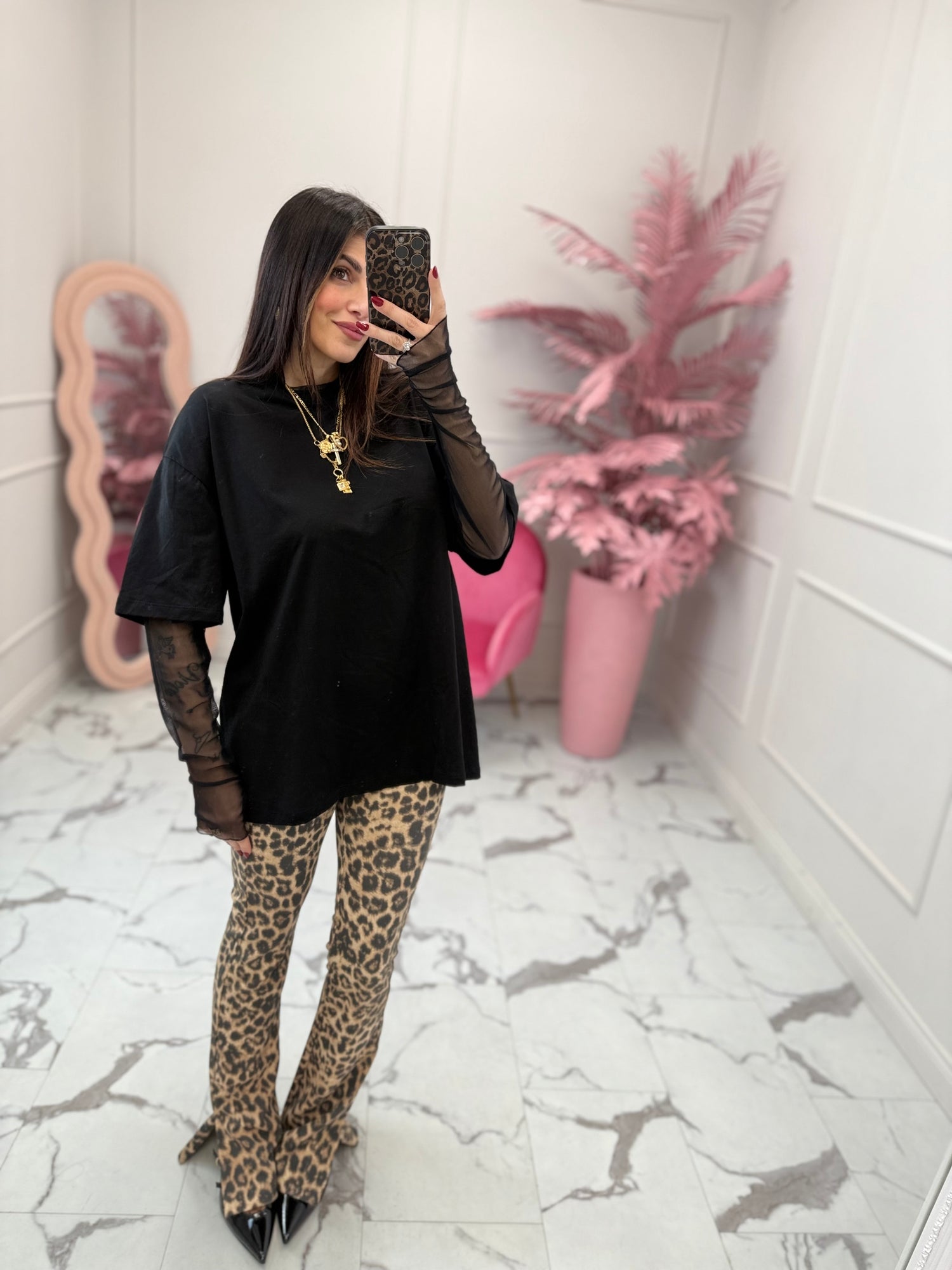 Pantalone Leopard zampa “Nancy” JJXX