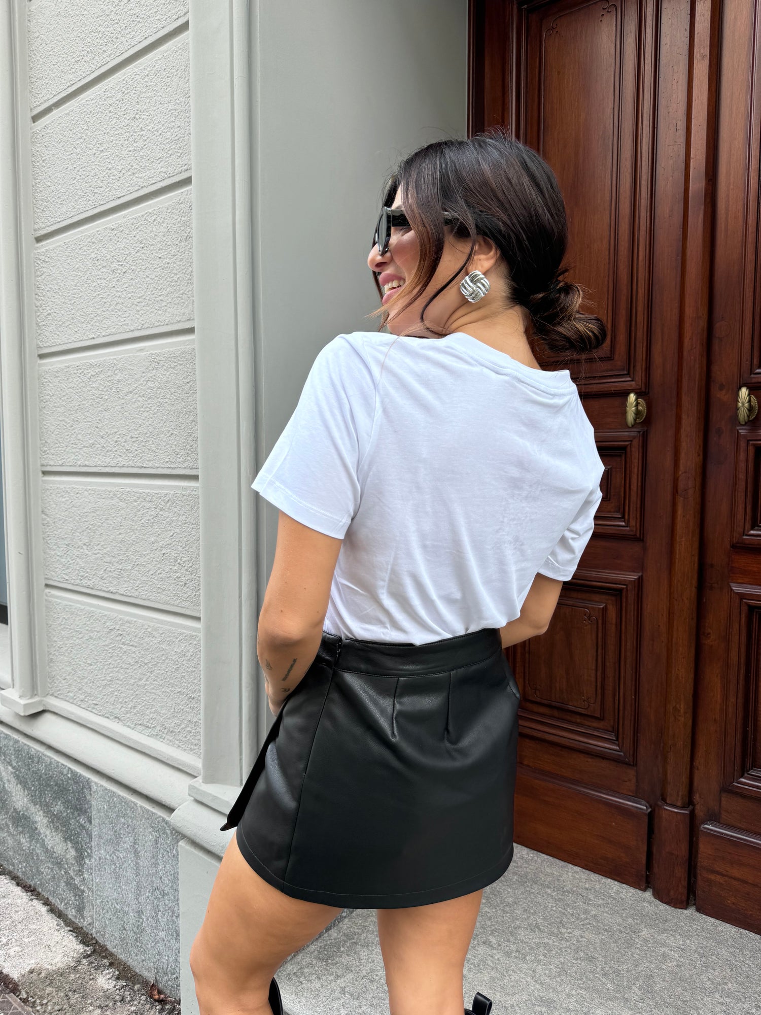 Gonna mini ecopelle “Sofia” JJXX