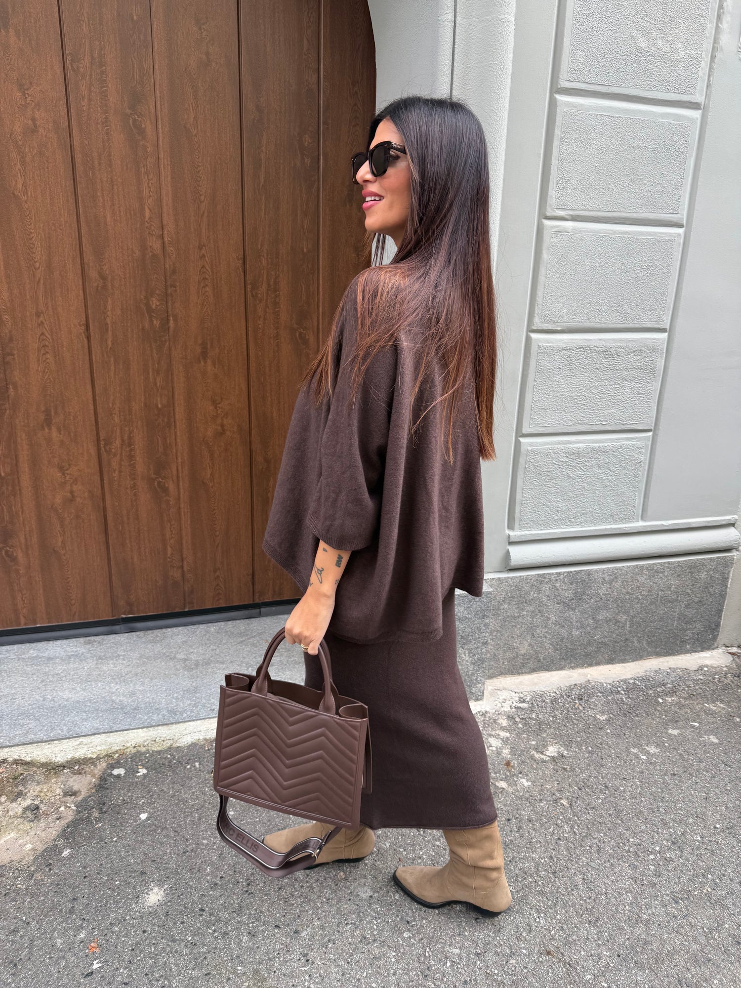 Borsa “Flat buby wave M 25” MARC ELLIS