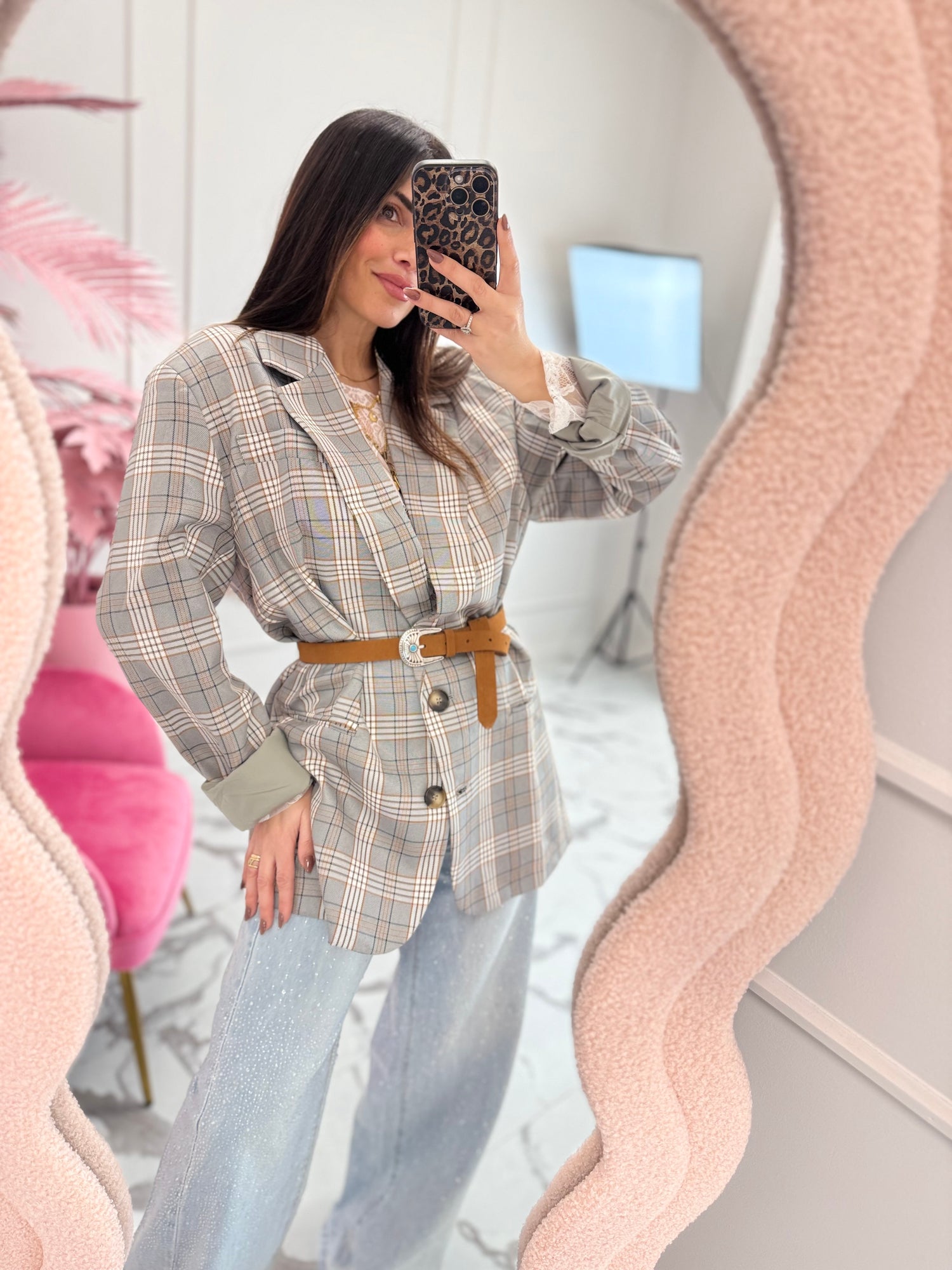 Blazer check over GLAMOROUS