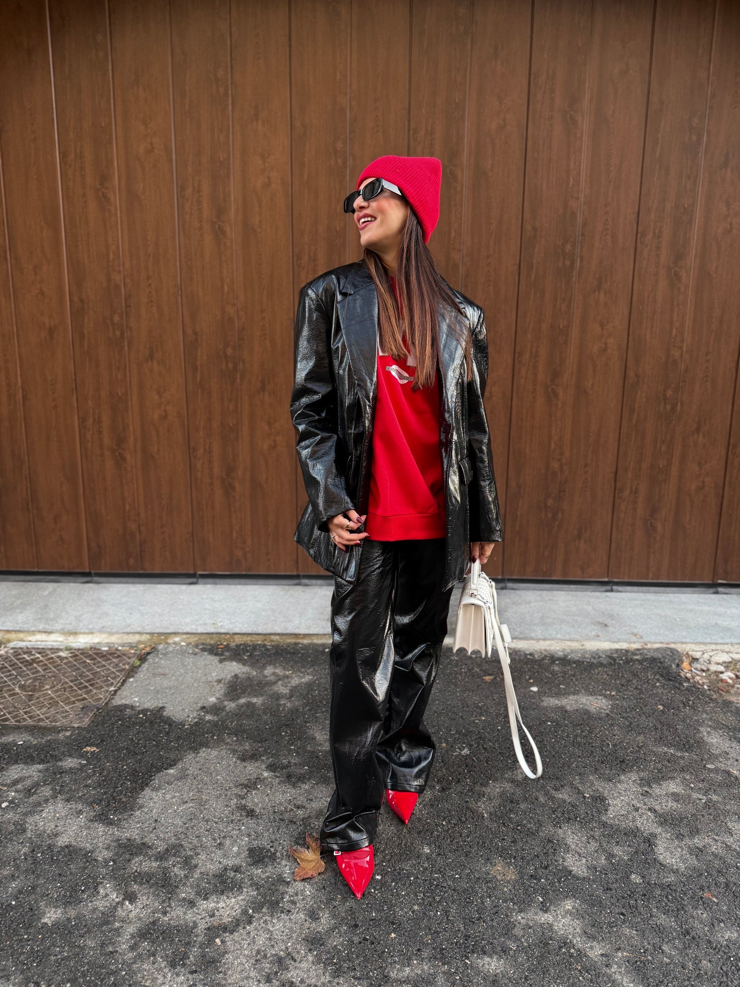 Blazer in vinile LUMINA