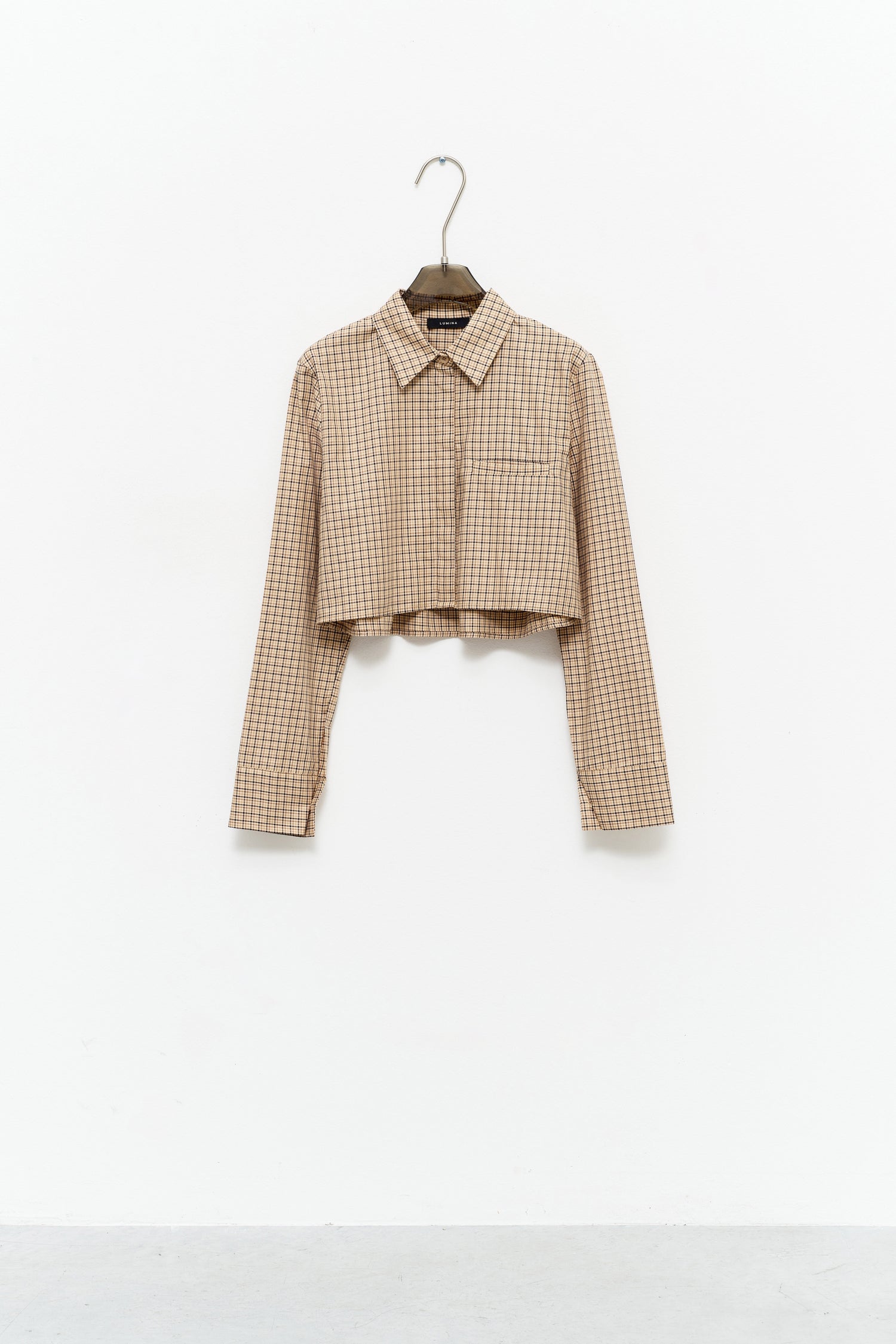 Camicia crop quadri LUMINA