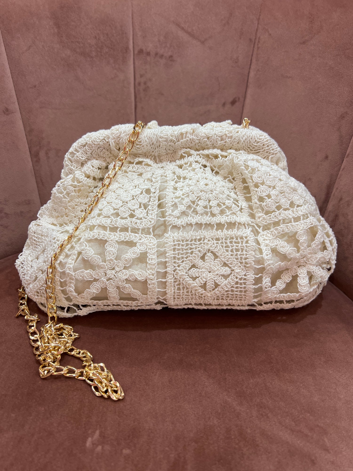 Borsa “clutch crochet” LIP
