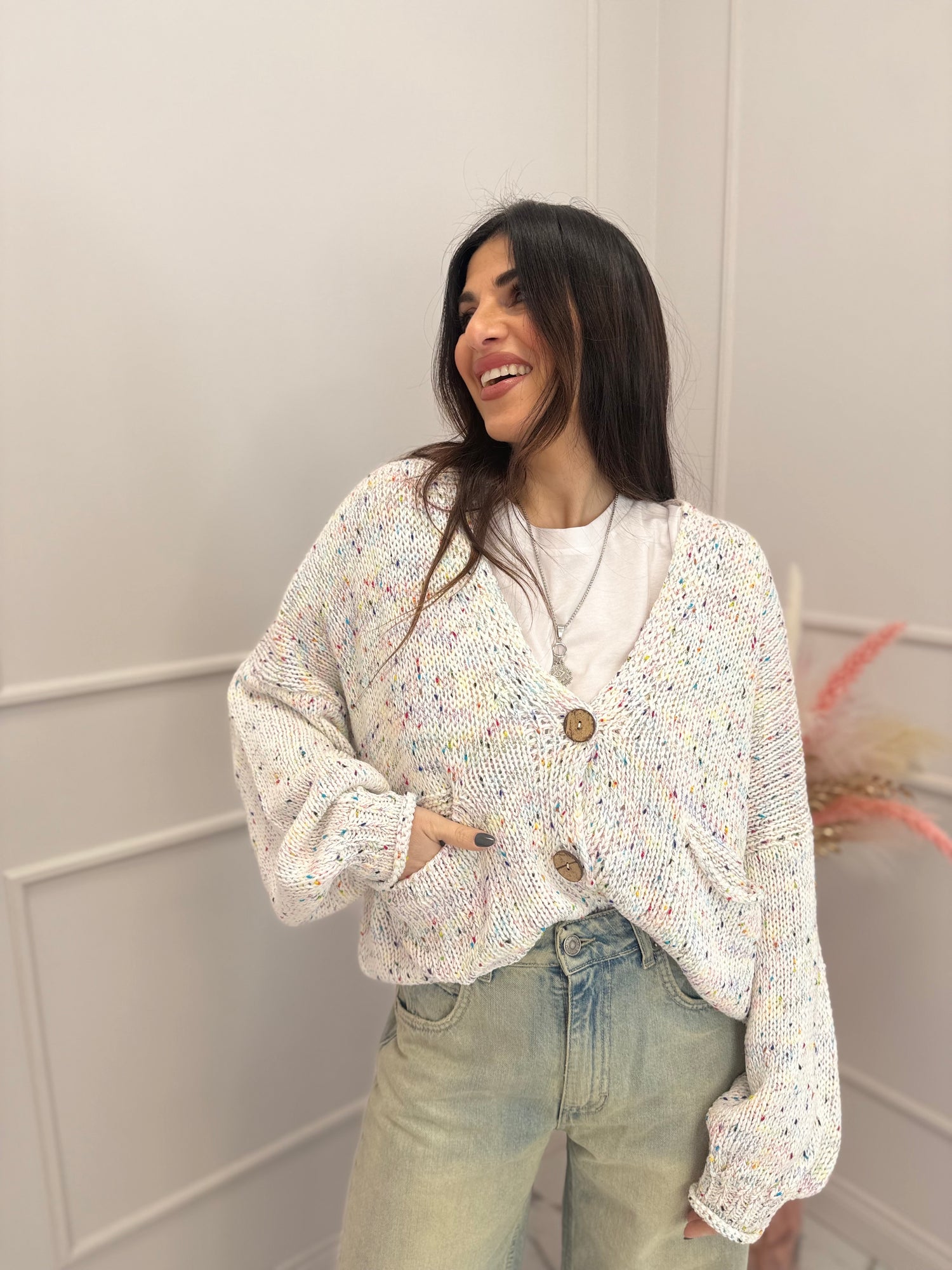 Cardigan in maglia “Rainbow” HAVE ONE