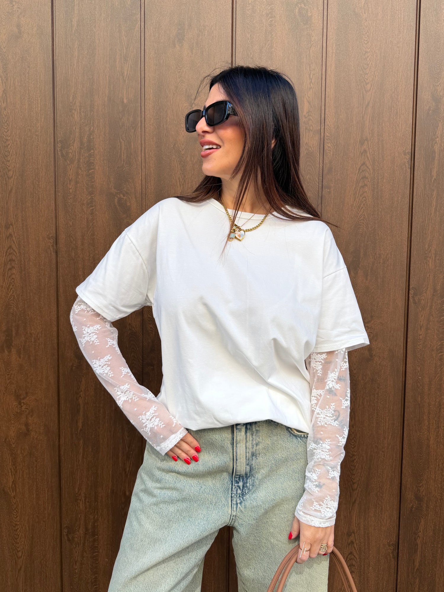 T-shirt manica pizzo “Lizzy” LIP