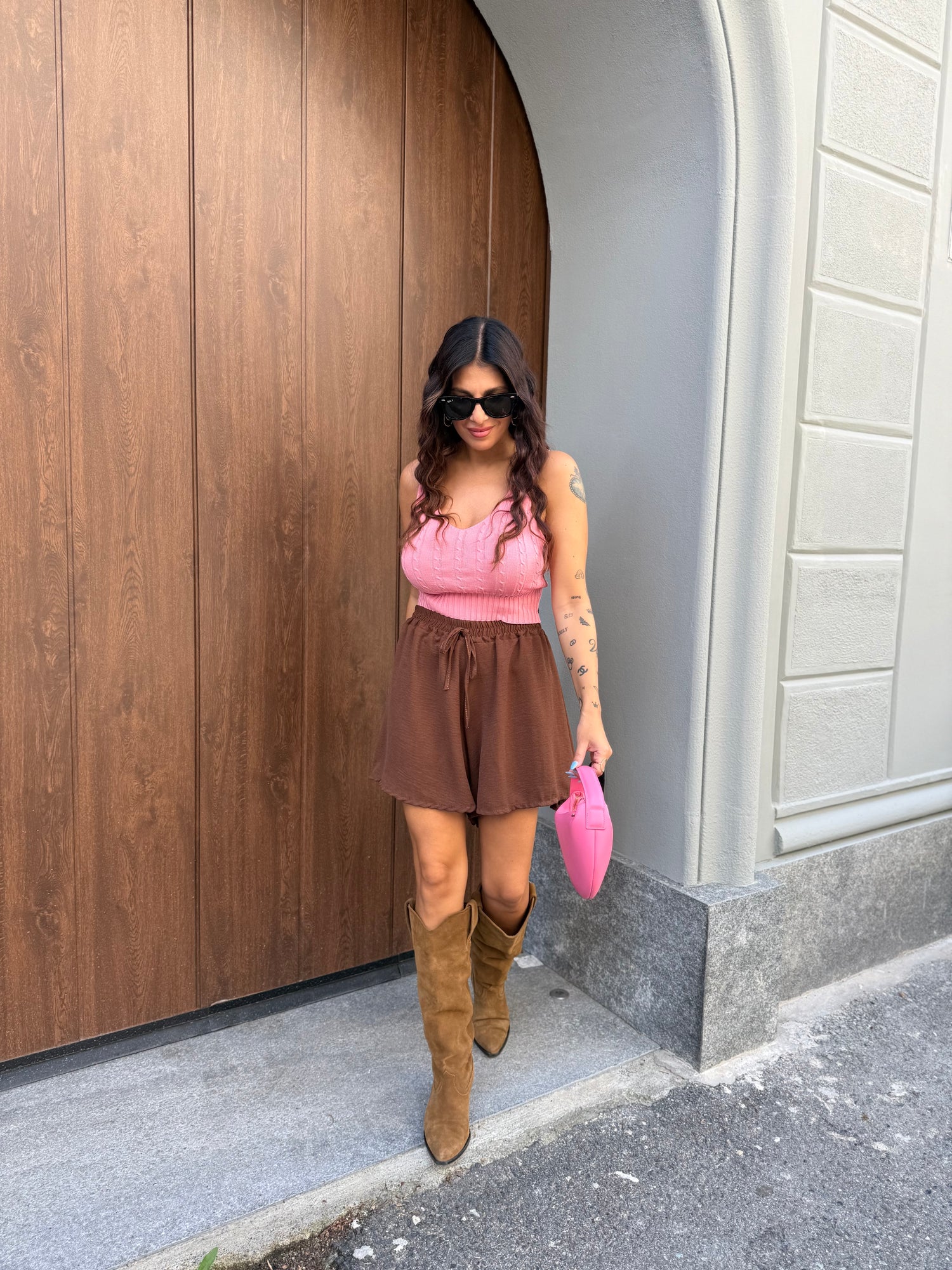 Top crop in maglia “Luisa” LIP