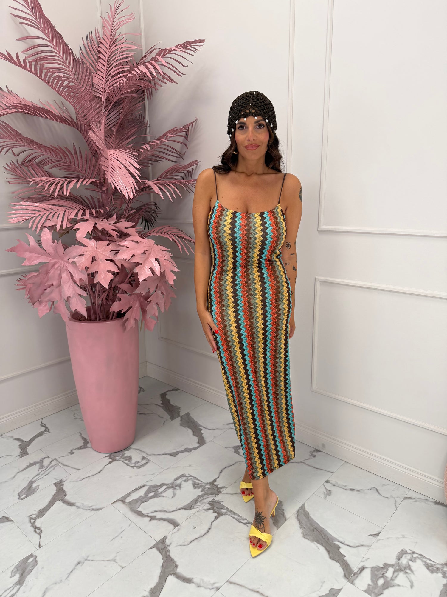 Abito stretch “Chevron print” LIP