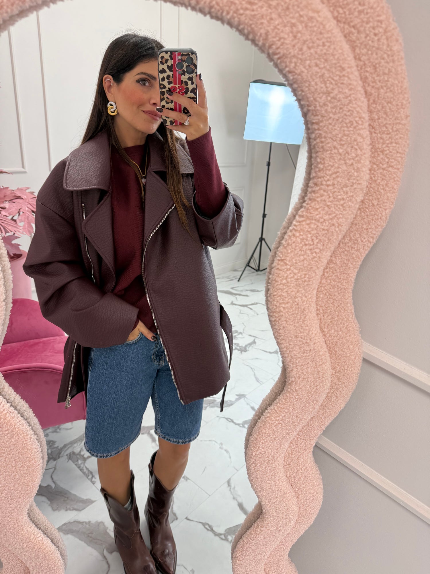 Chiodo over ecopelle LUMINA