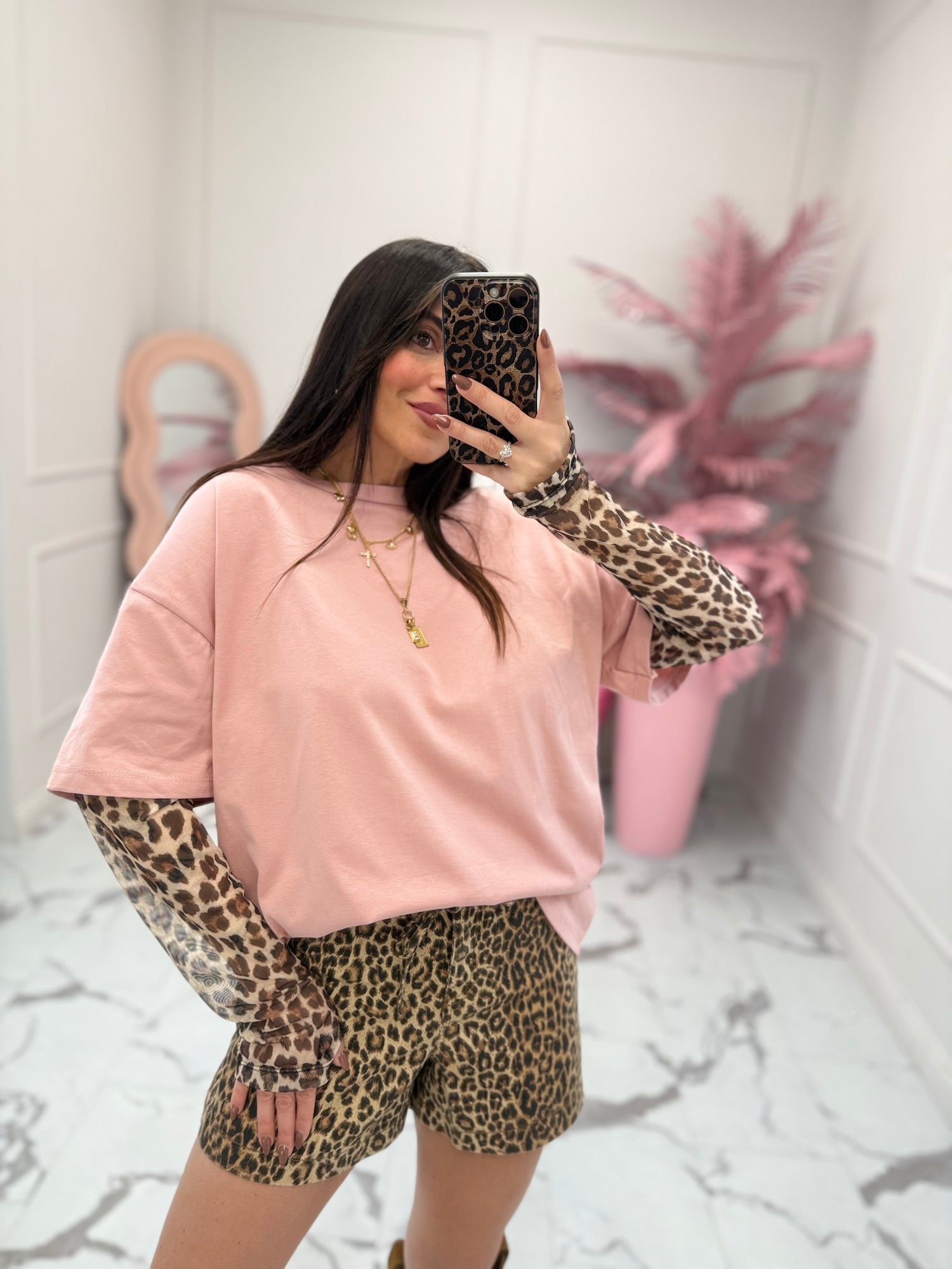 T-shirt over manica “Leopard” LIP