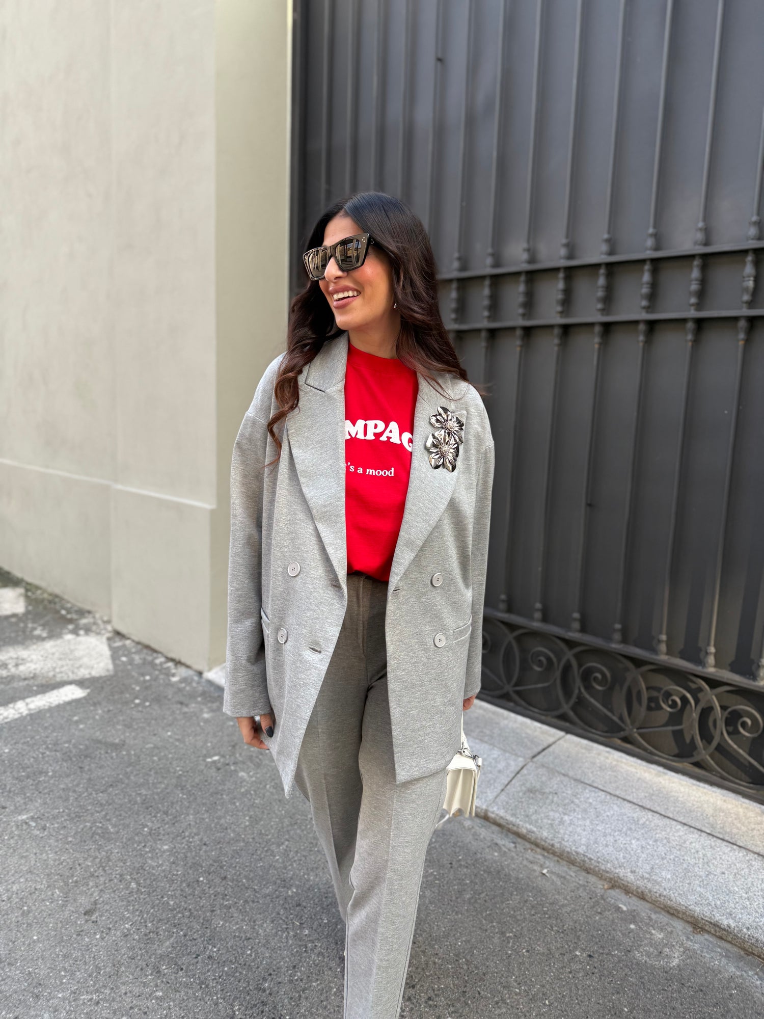 Blazer tailleur doppiopetto “Silver Flower” VICOLO