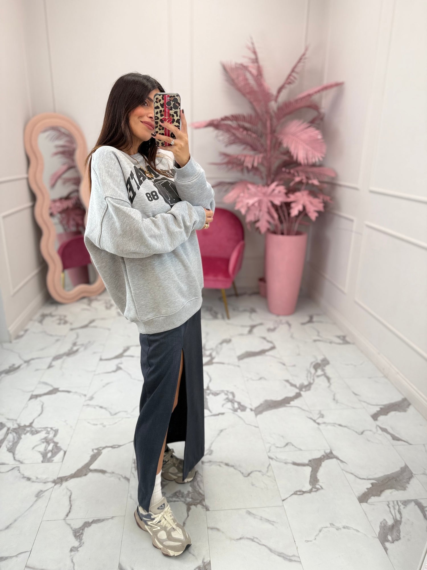 Felpa girocollo over “College” NEW HINNOMINATE