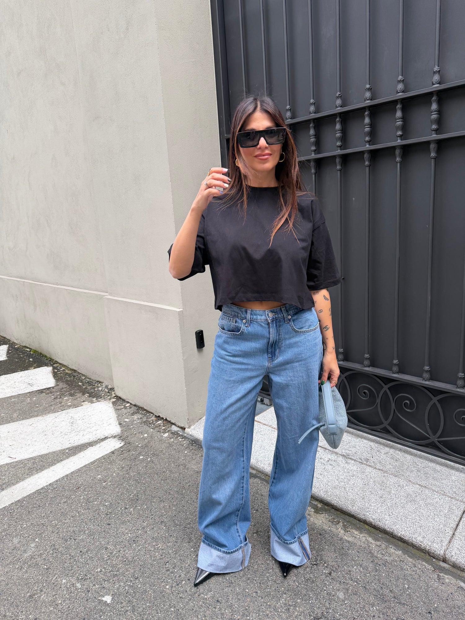 T-shirt cropped “Andrea” JJXX