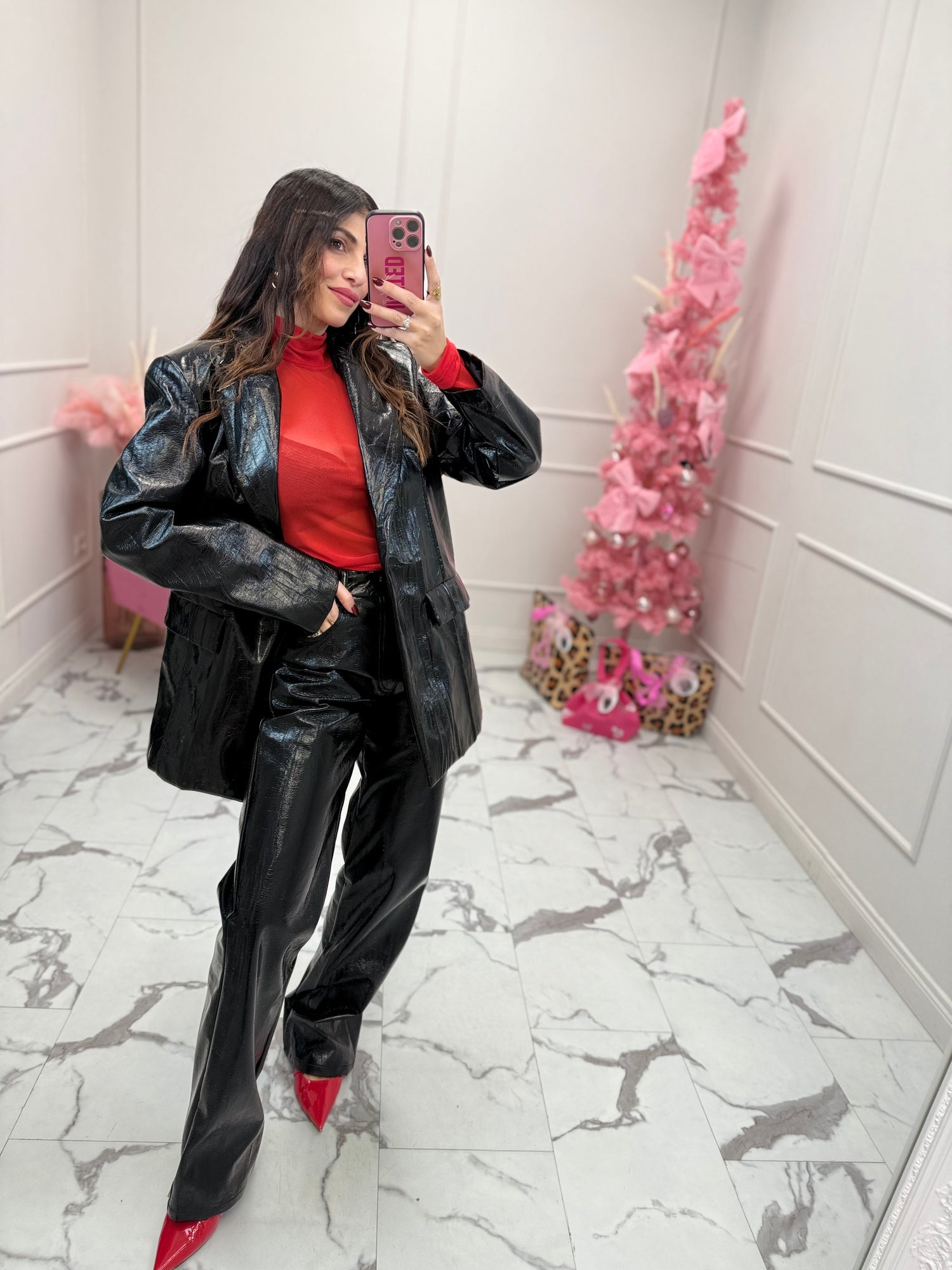 Blazer in vinile LUMINA