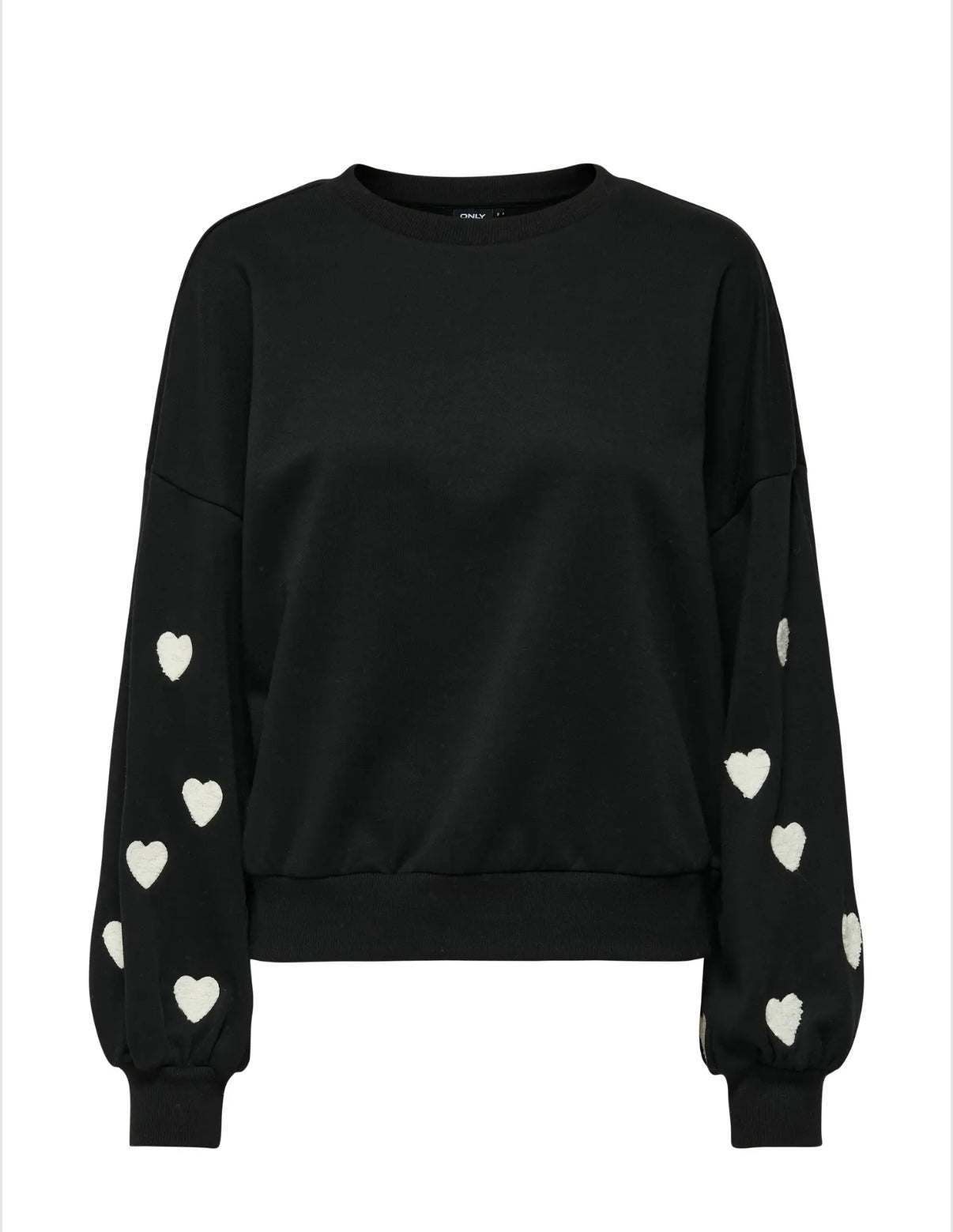 Felpa girocollo cuori “Macy” ONLY
