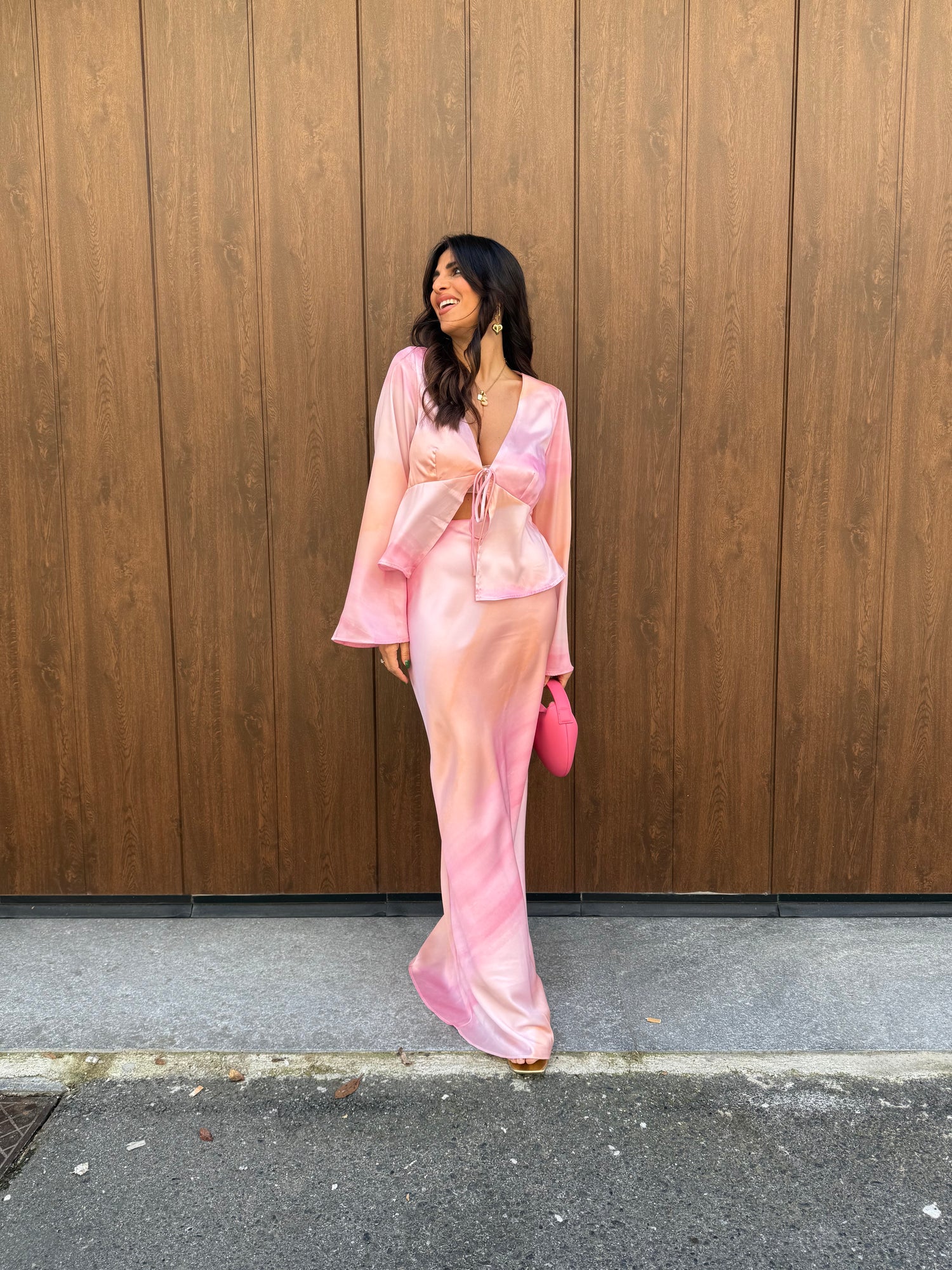 Blusa nodo “Peach” GLAMOROUS