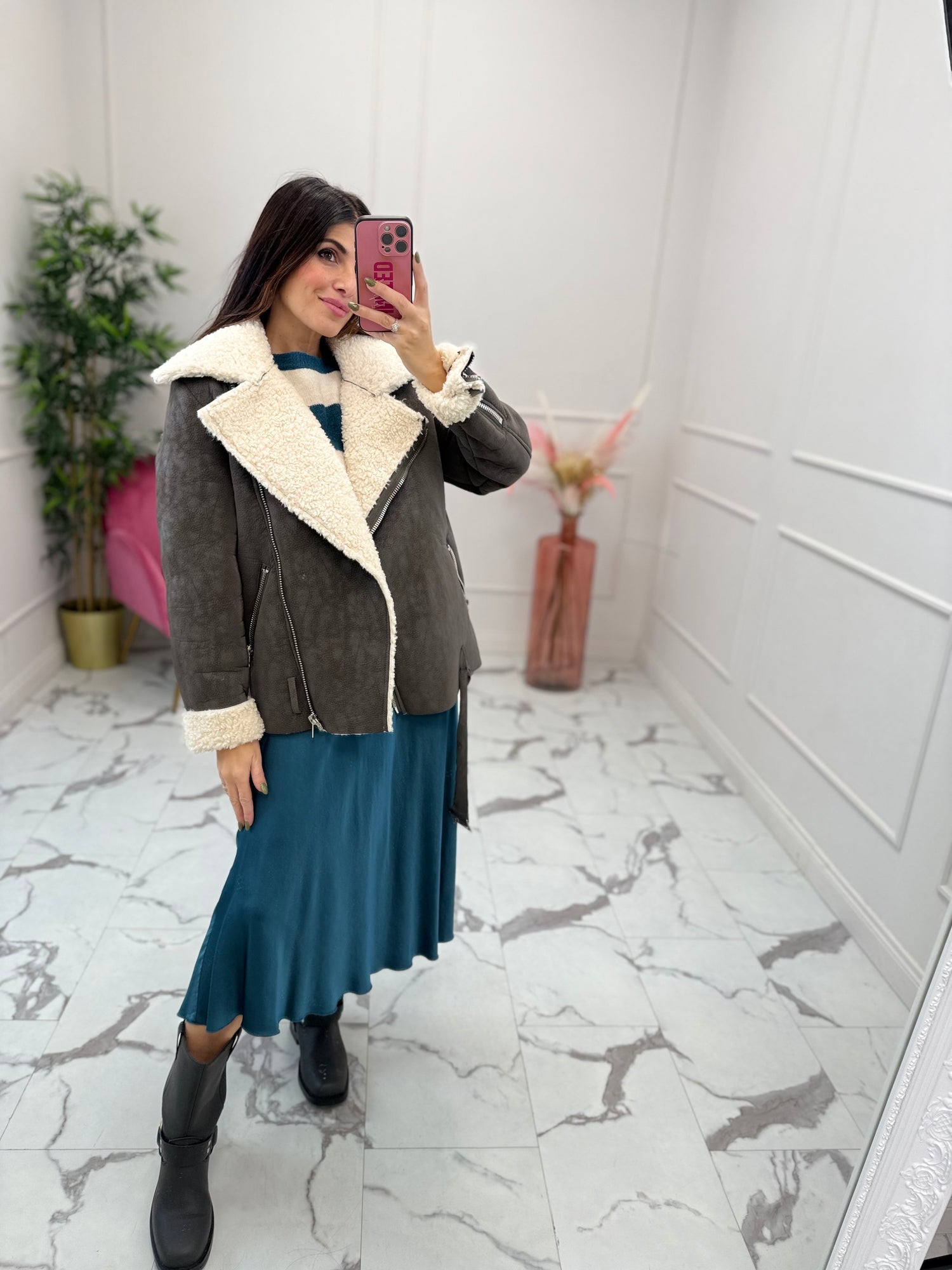 Montone over ecopelle GLAMOROUS