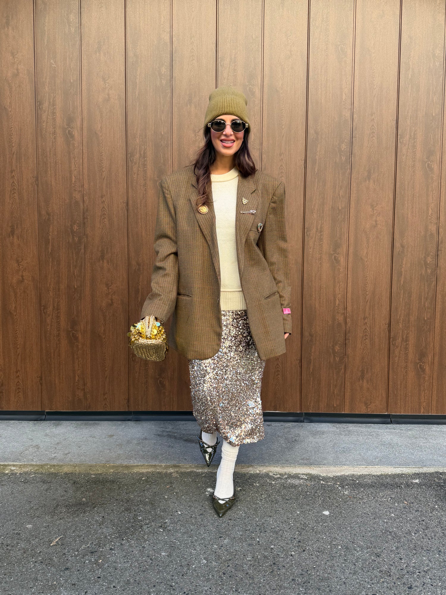 Gonna longuette paillettes “Luce” LIP