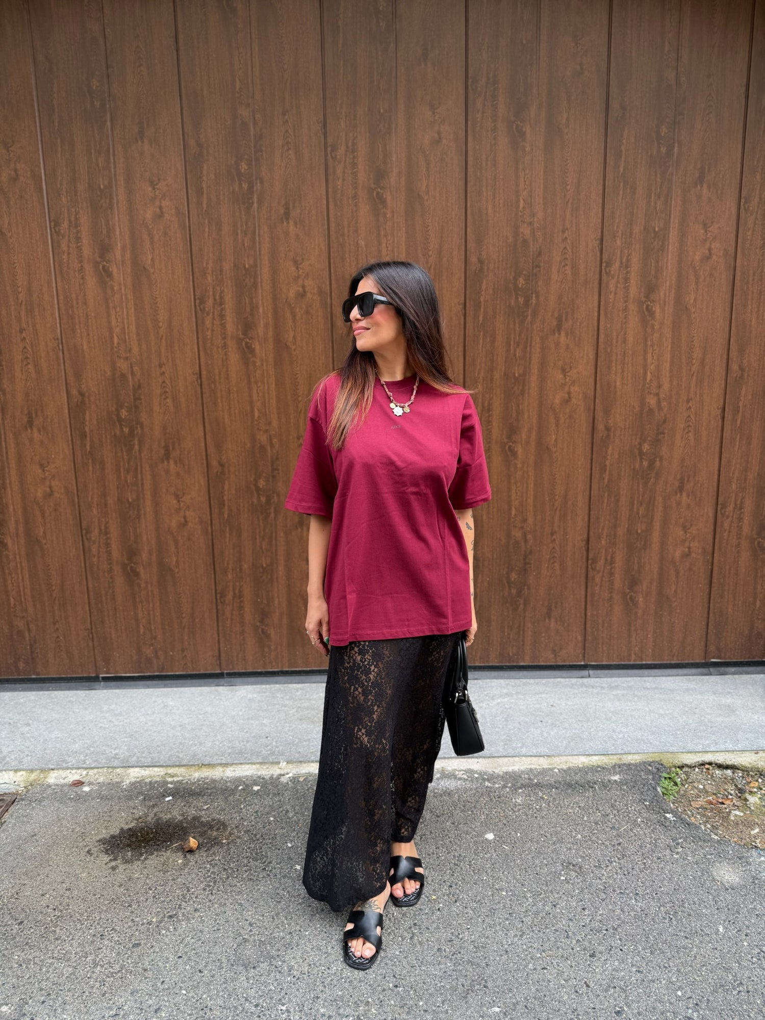 T-shirt over “Andrea logo” JJXX