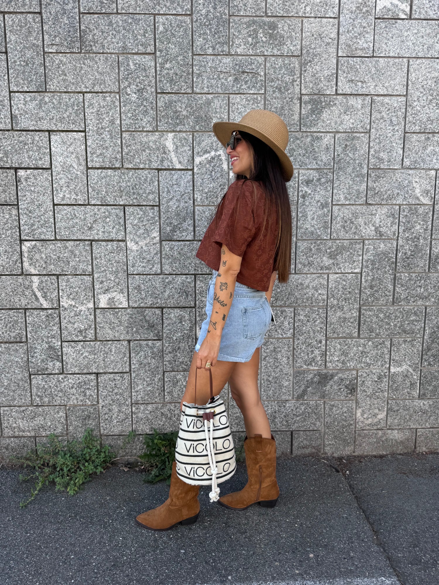 Shorts denim vita alta MONIQUE