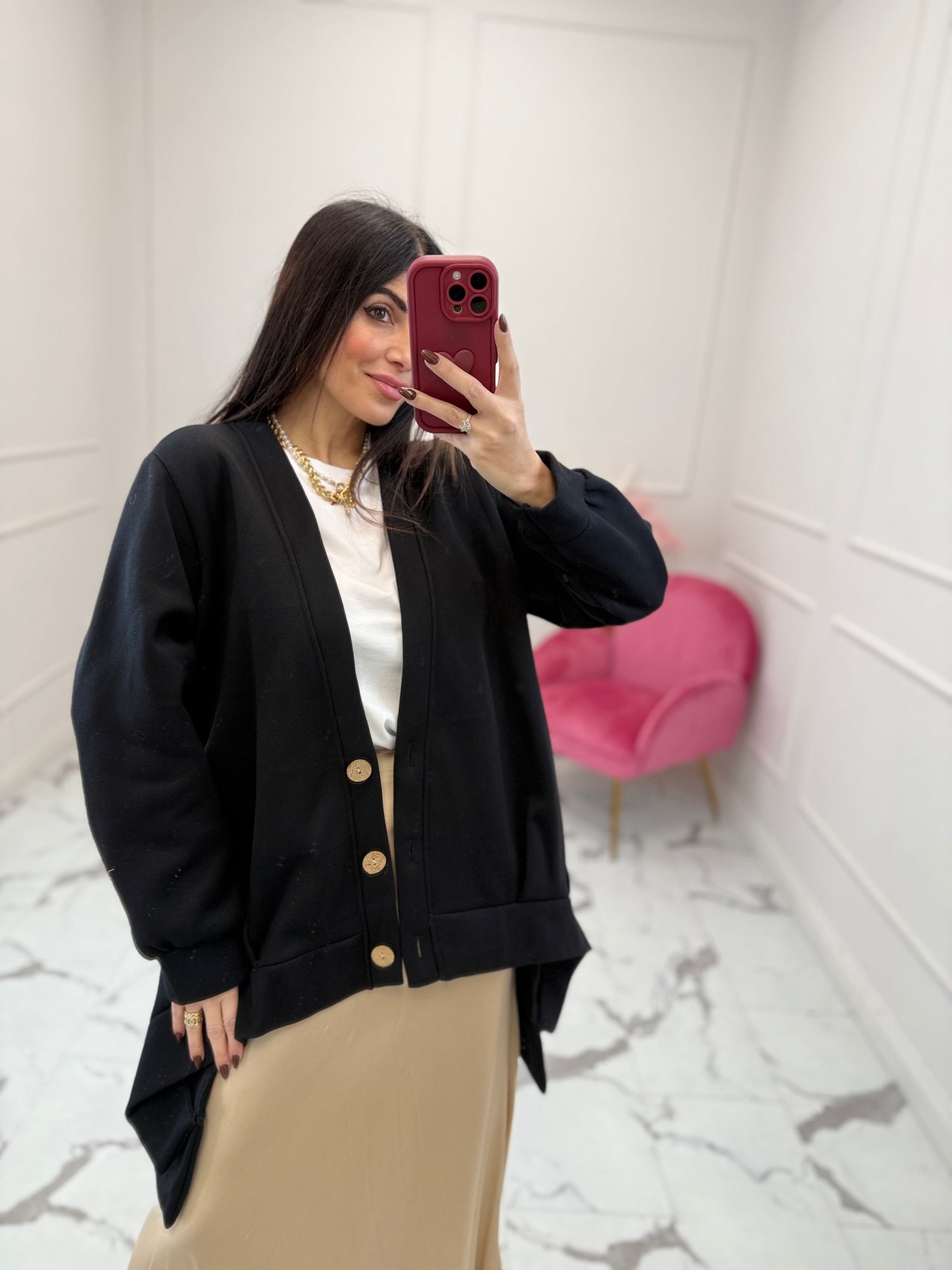 Cardigan in felpa “over” LIP