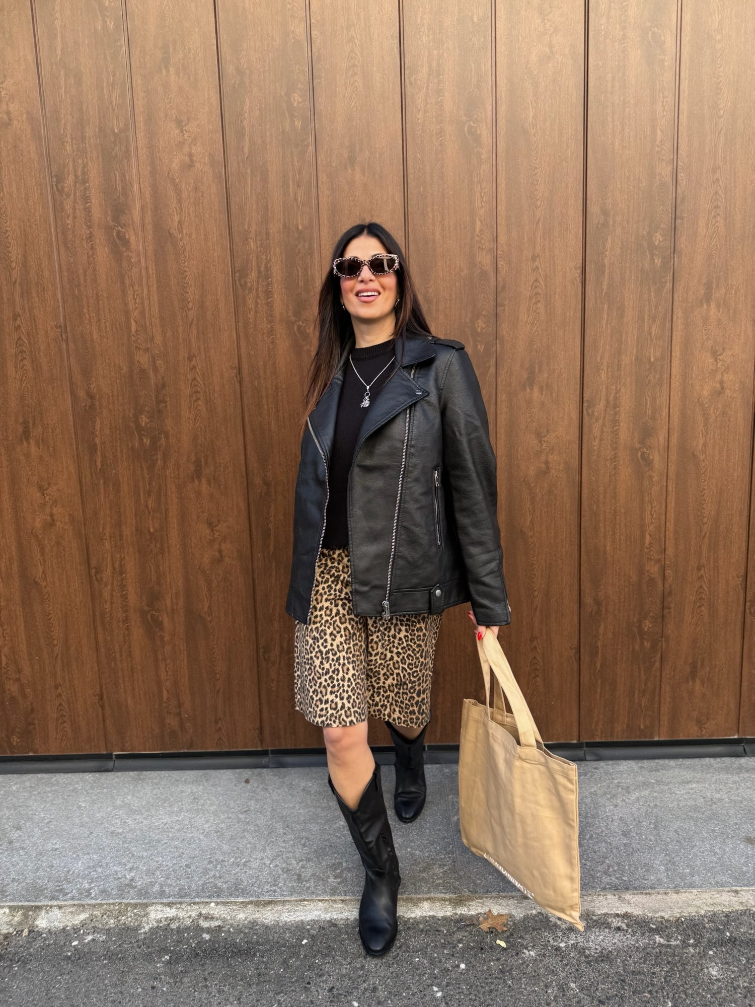 Chiodo ecopelle over “Mille” ONLY