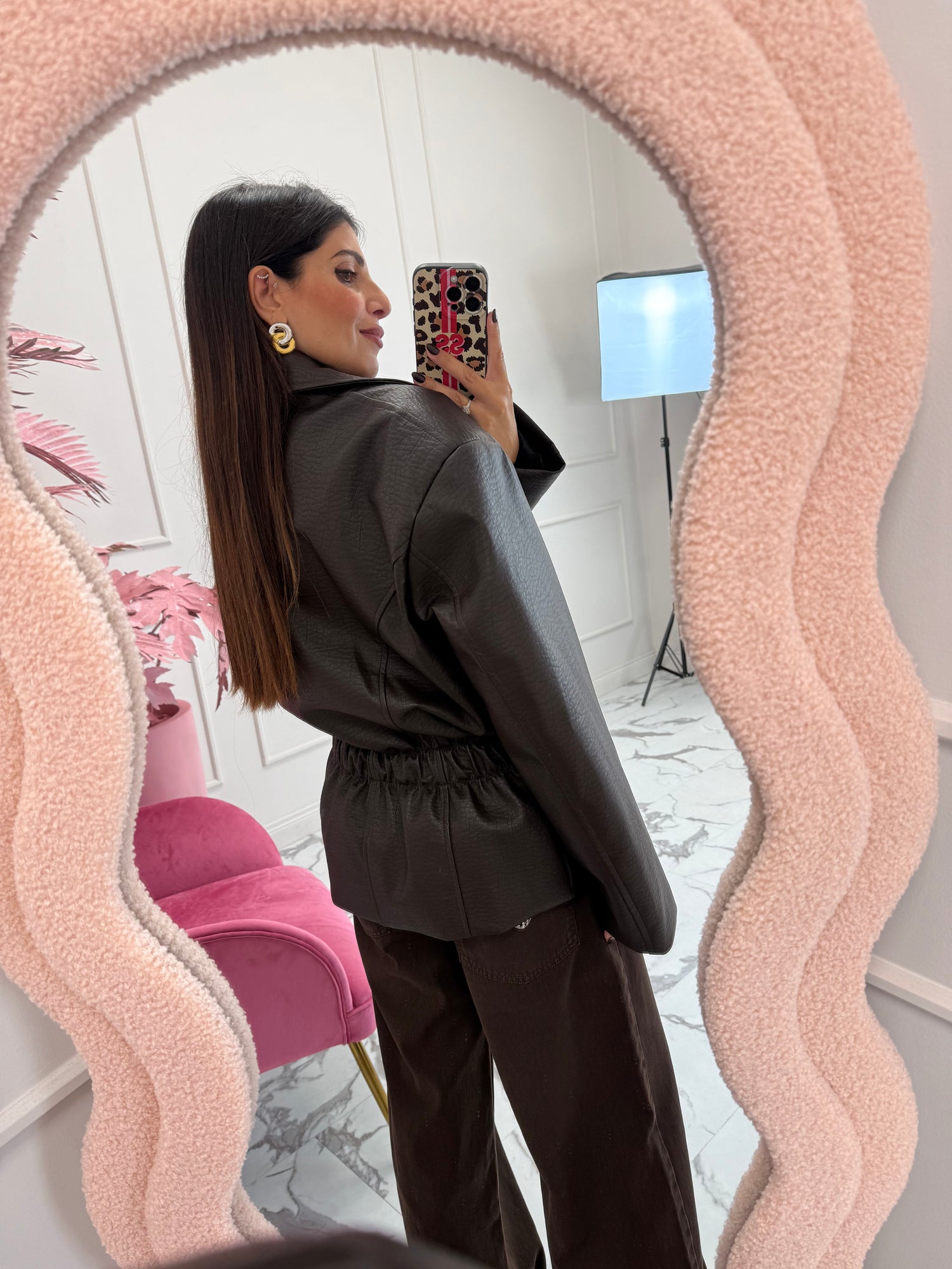 Chiodo over ecopelle LUMINA