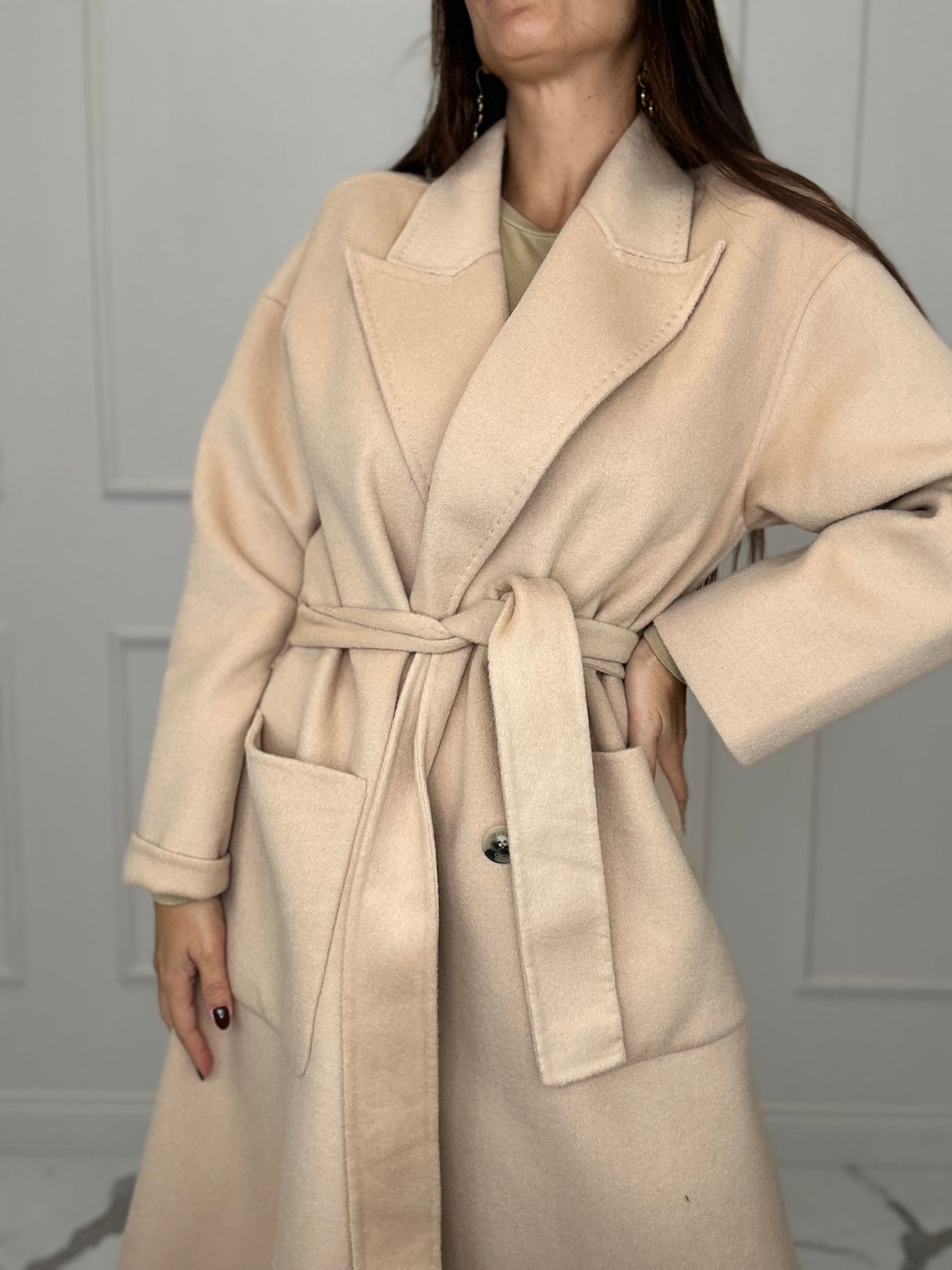 Cappotto con cintura VICOLO