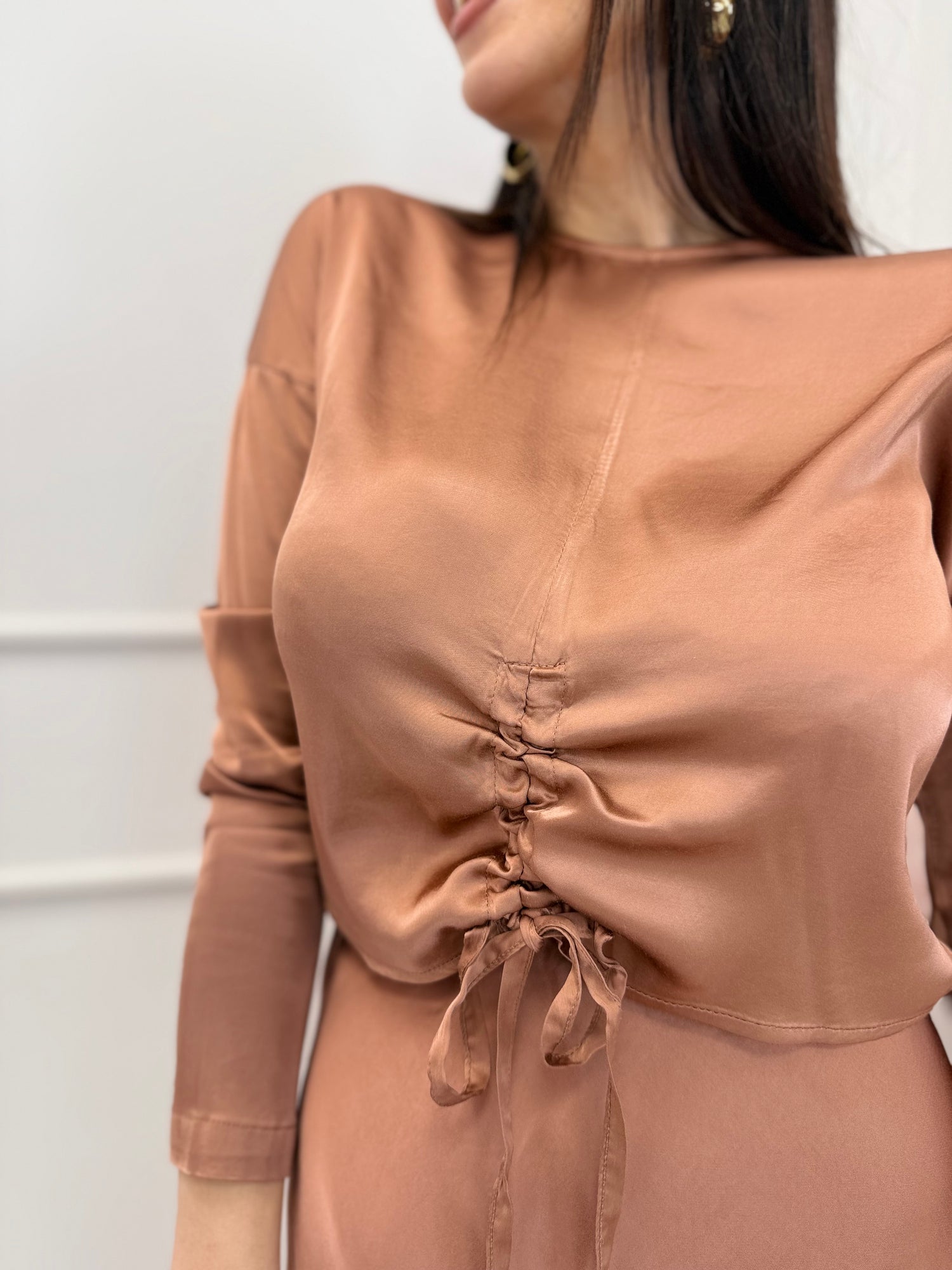 Blusa arricciata “Raso” HAVE ONE