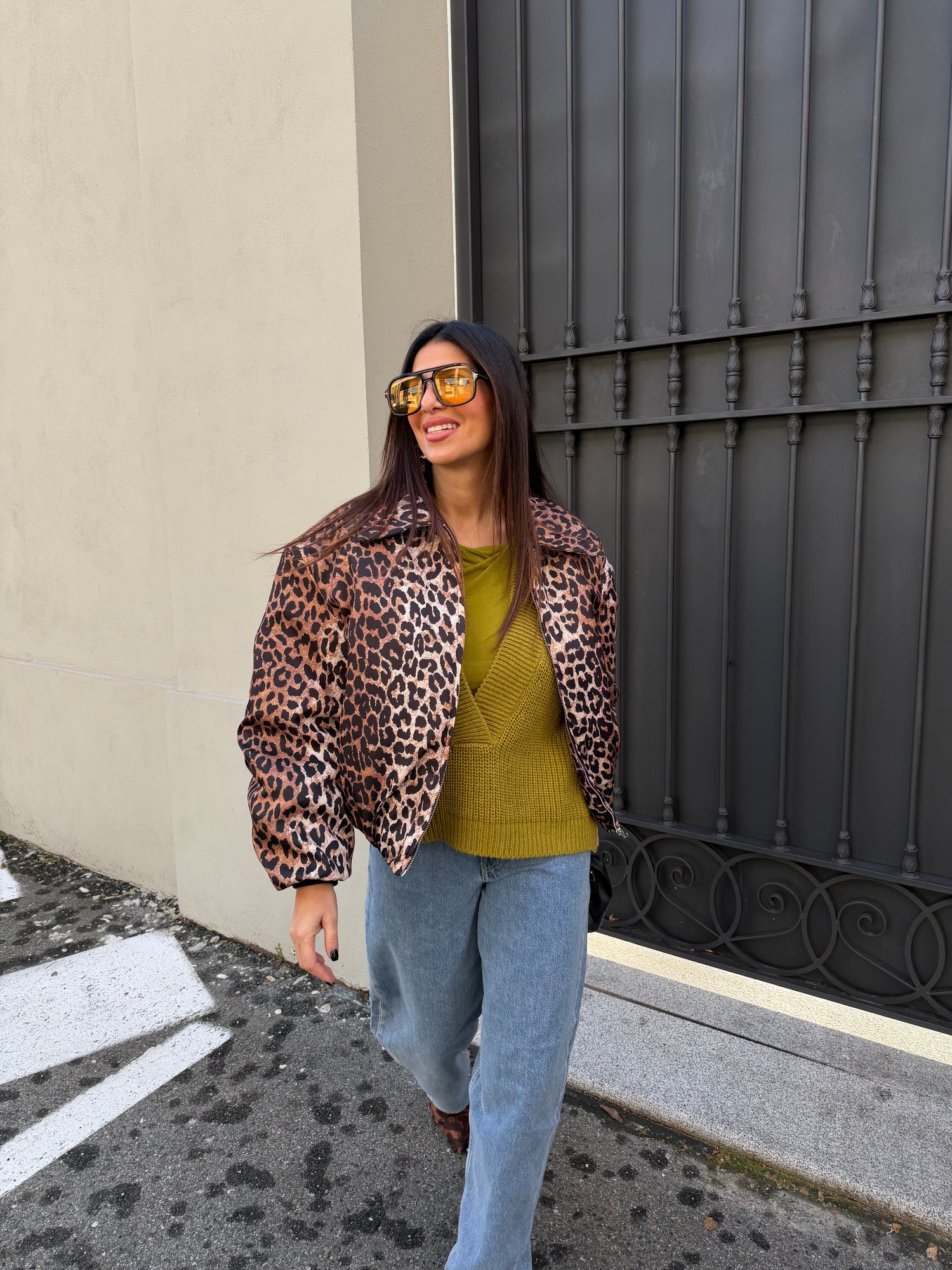 Bomber trapuntato “Leopard” LUMINA