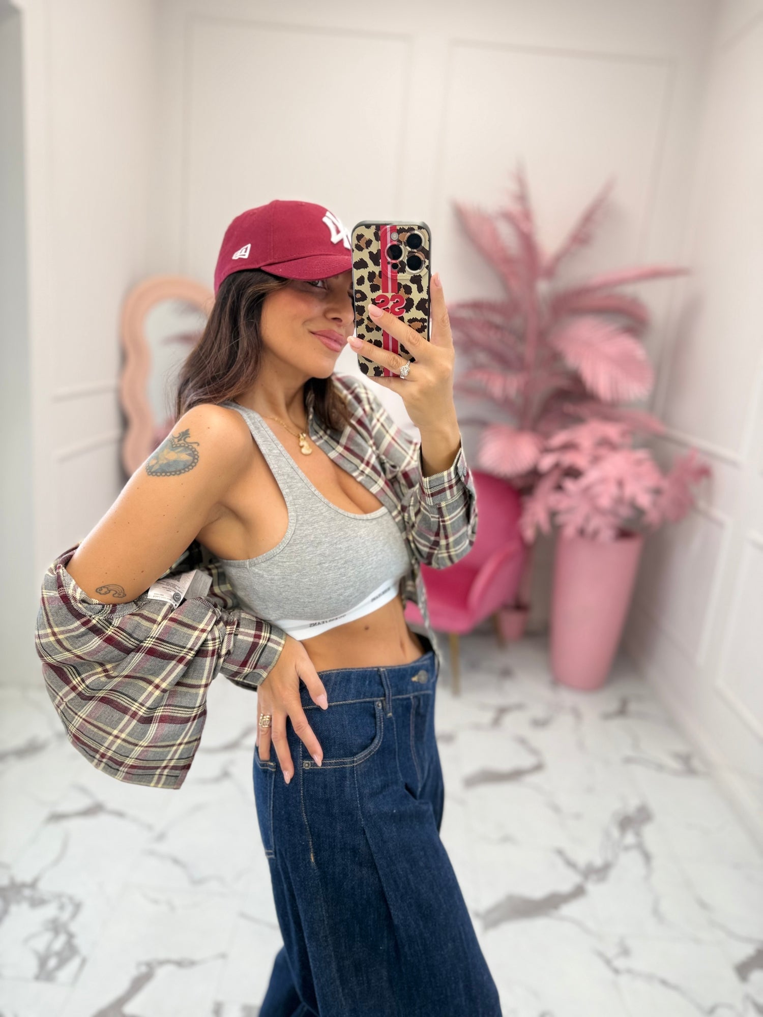 Top crop con banda logata GUESS JEANS