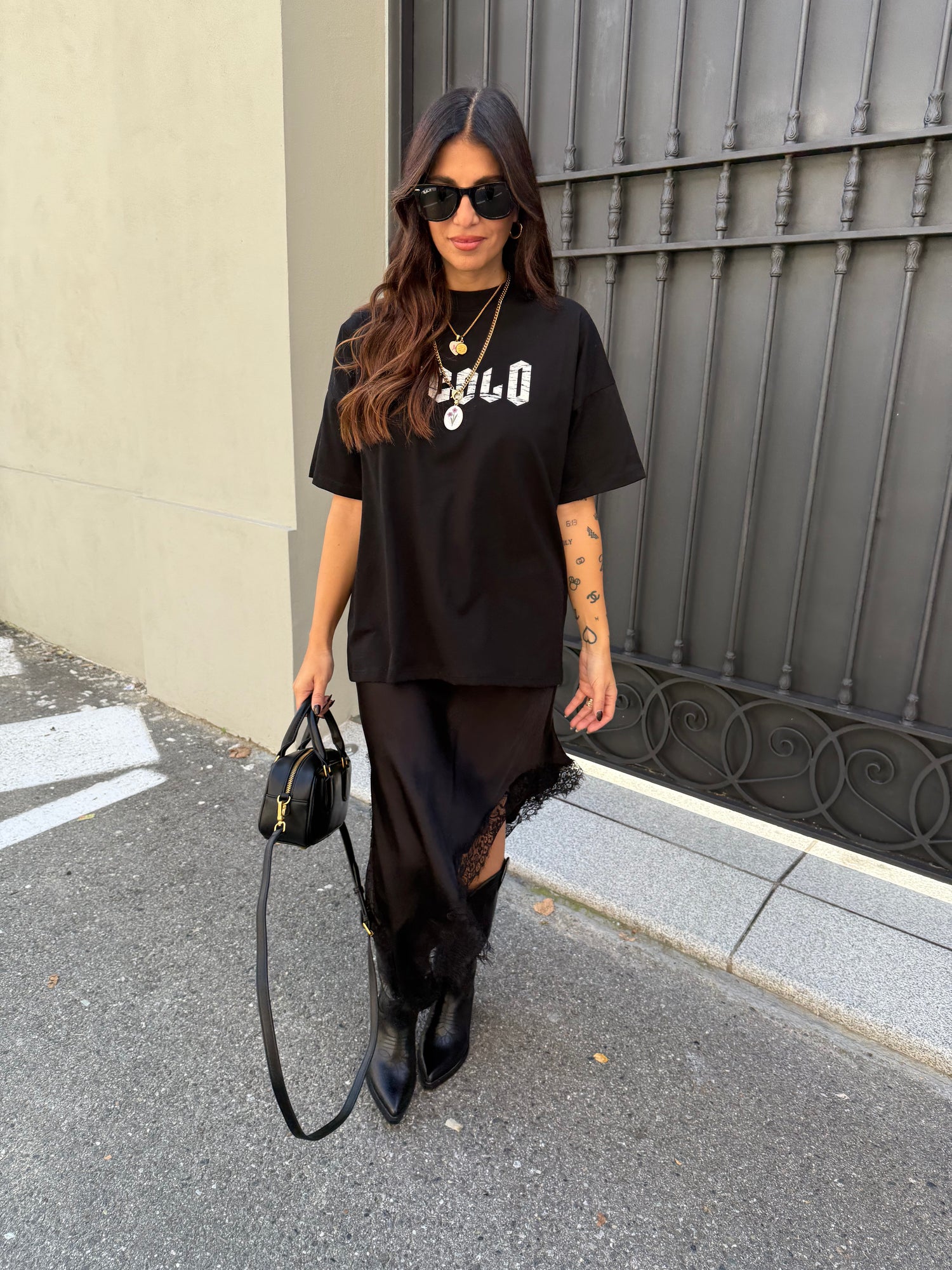 Gonna asimmetrica “Lace” Lumina