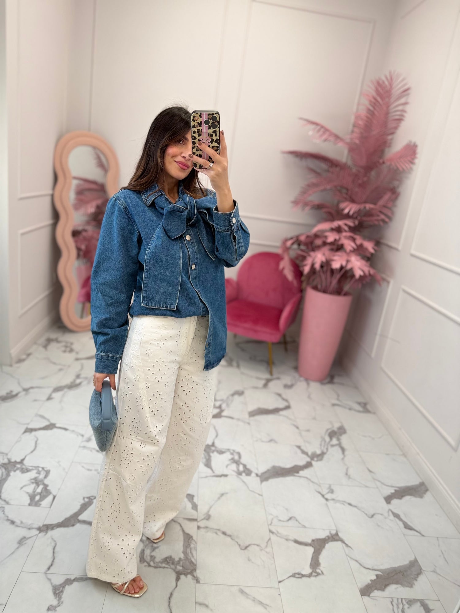 Camicia denim over “Flake” GLAMOROUS