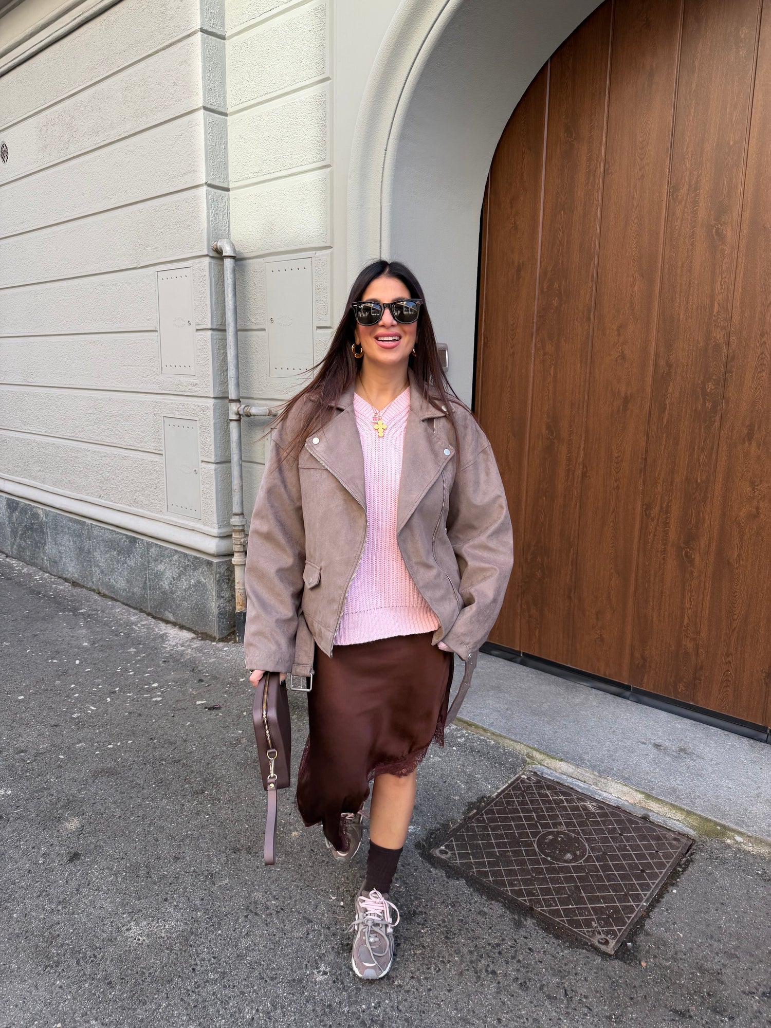 Chiodo over suede “Frida” JJXX