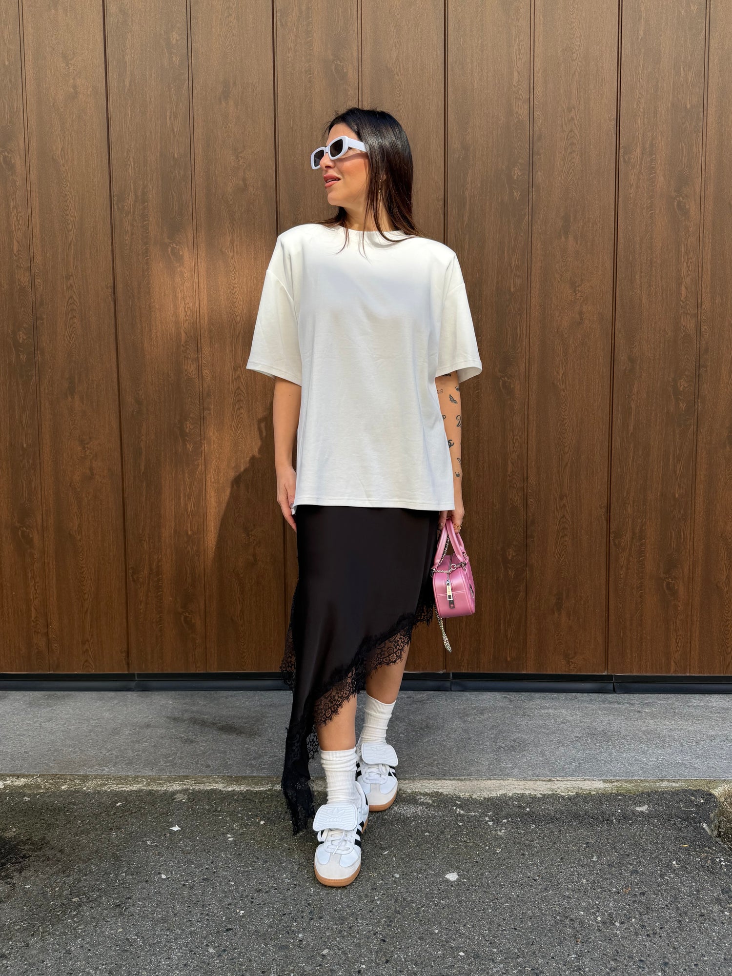 Gonna asimmetrica “Lace” Lumina