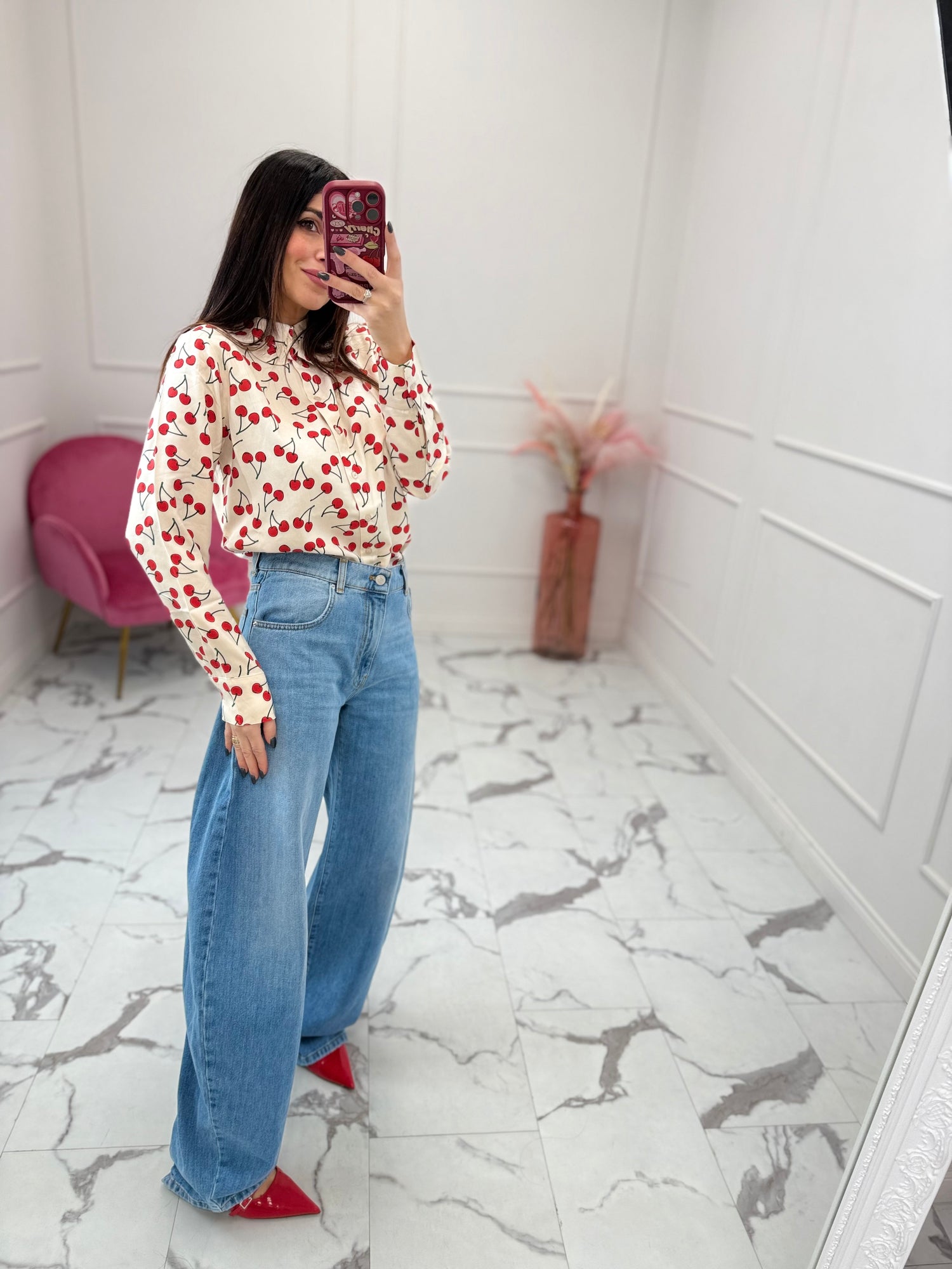 Camicia “Cherry Rouches” COMPANIA FANTASTICA