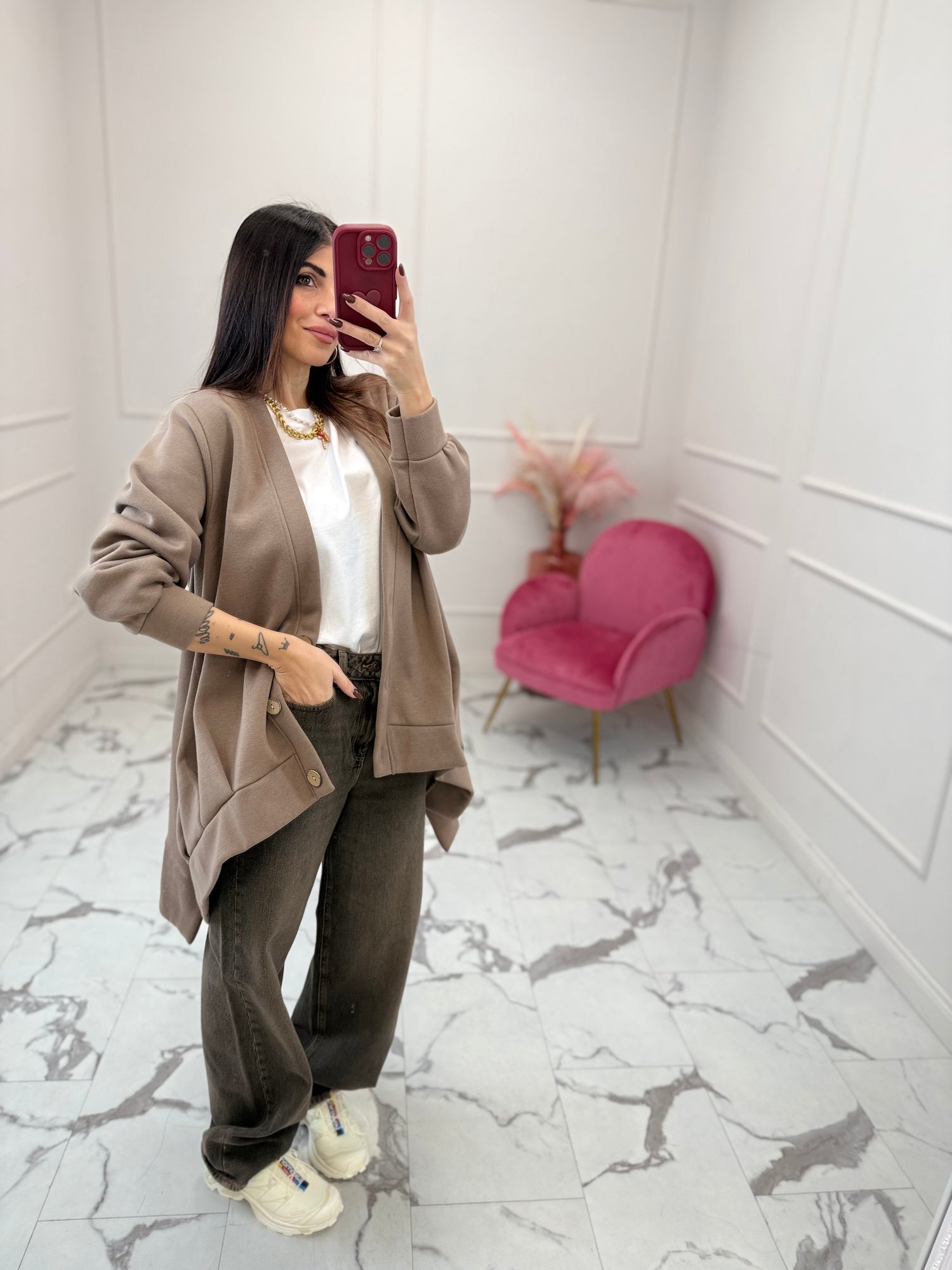 Cardigan in felpa “over” LIP