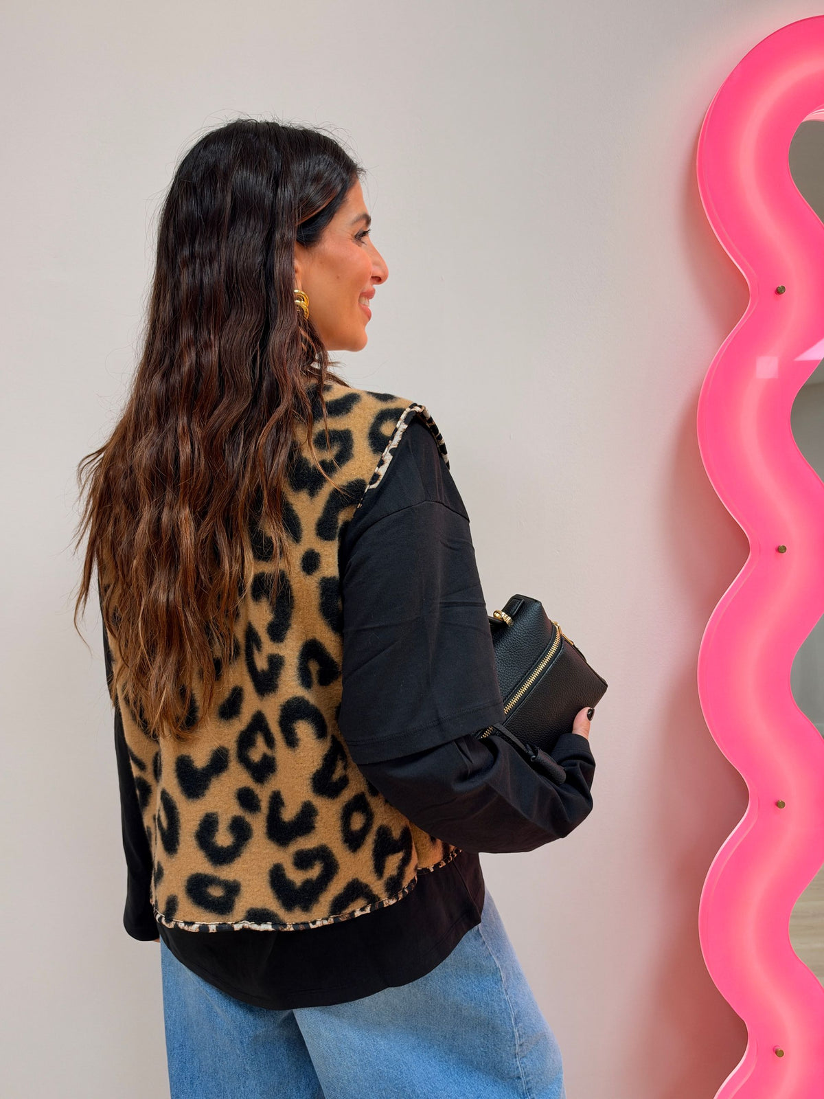 Gilet pile leopard LIP
