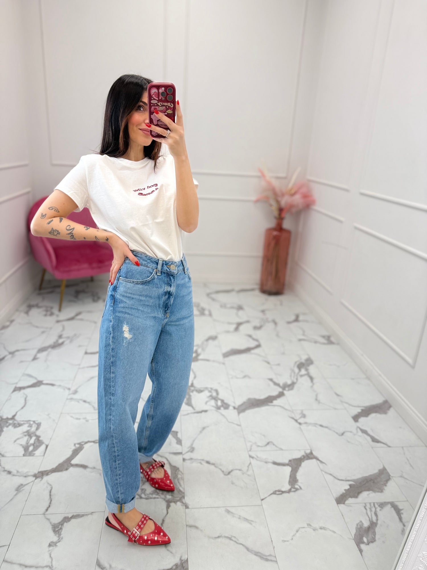 Jeans mom “Lisbon medium blue” JJXX